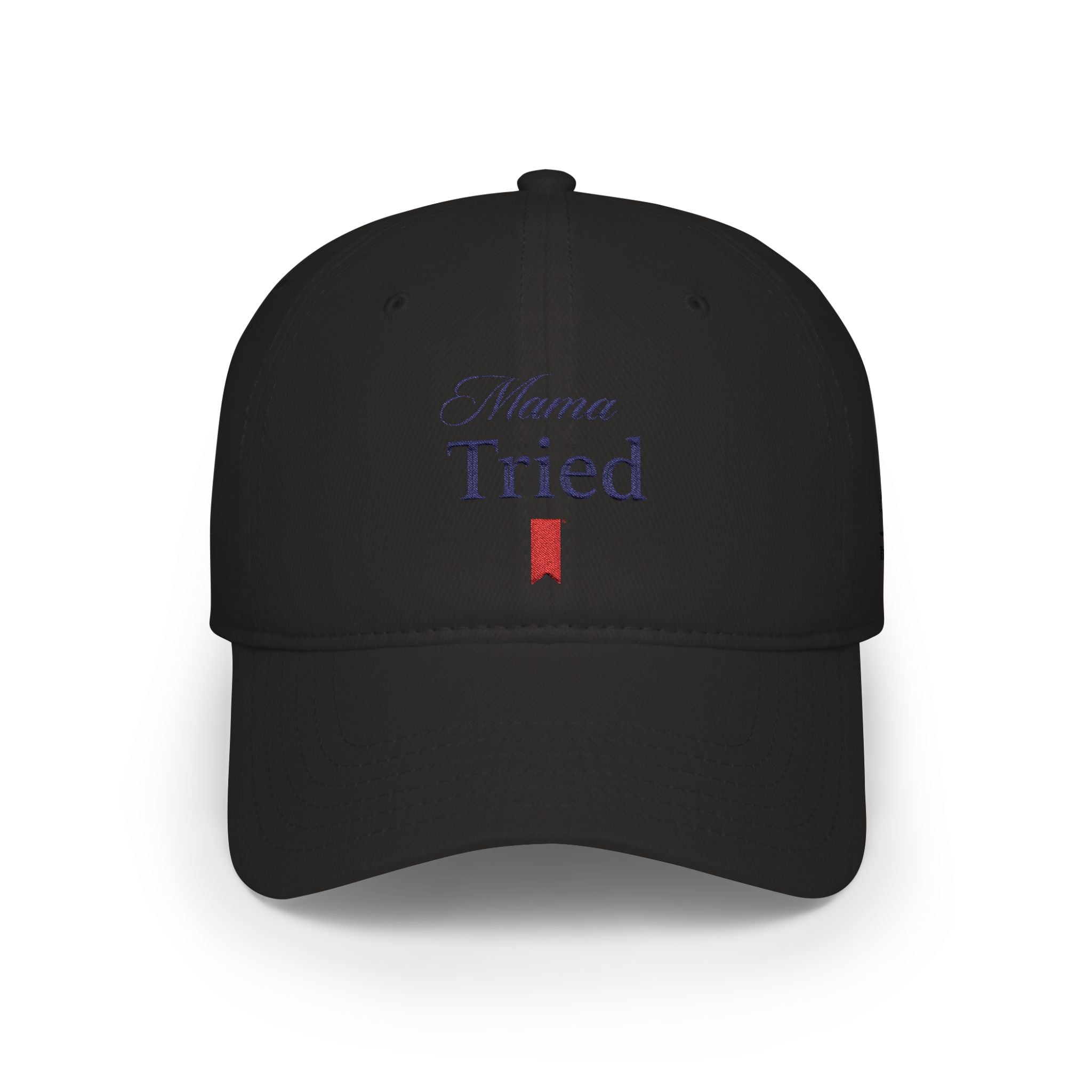 "Mama Tried" Embroidered Low-Profile Baseball Cap — Vintage Motorcycle Tribute Hat