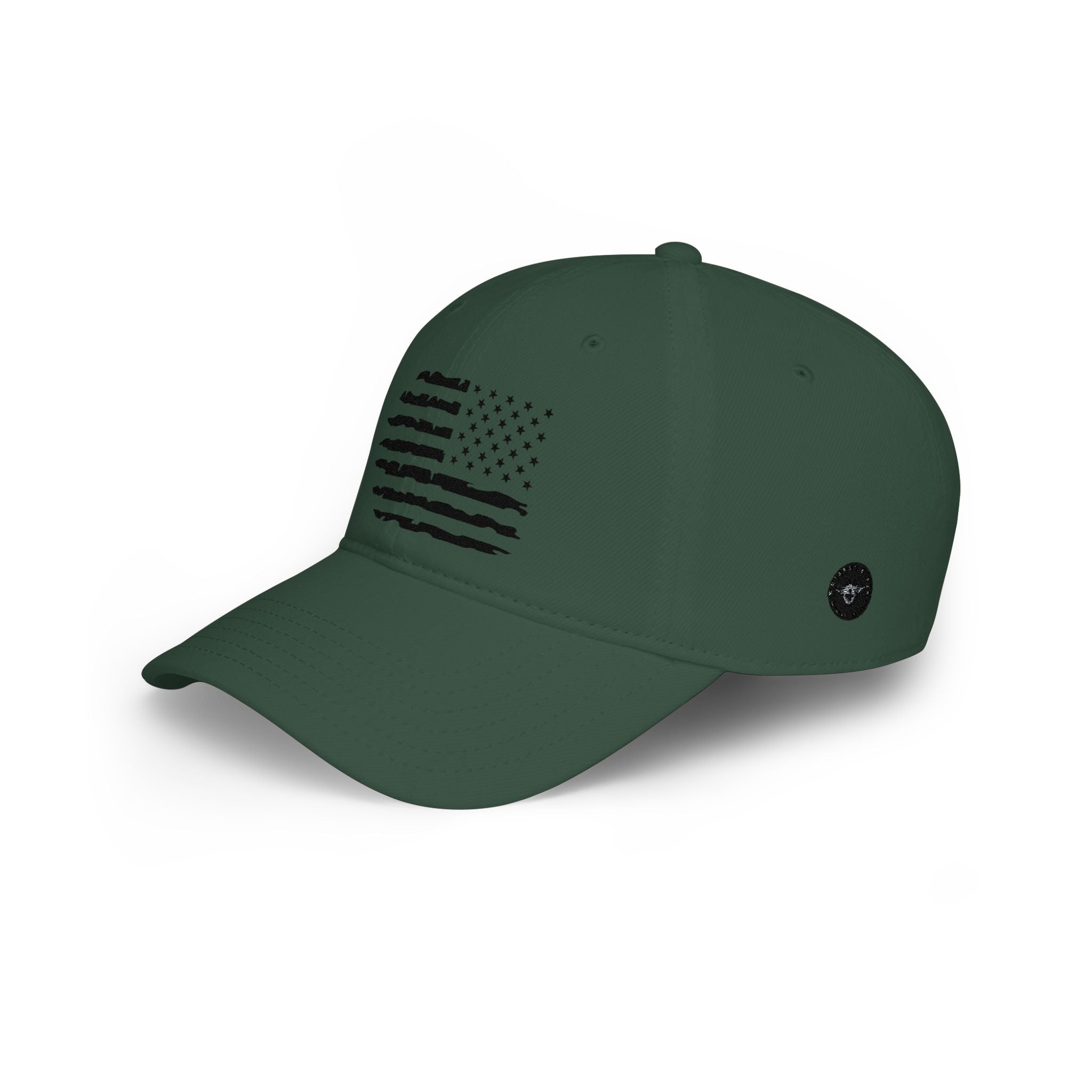 Distressed American Flag Low Profile Baseball Cap