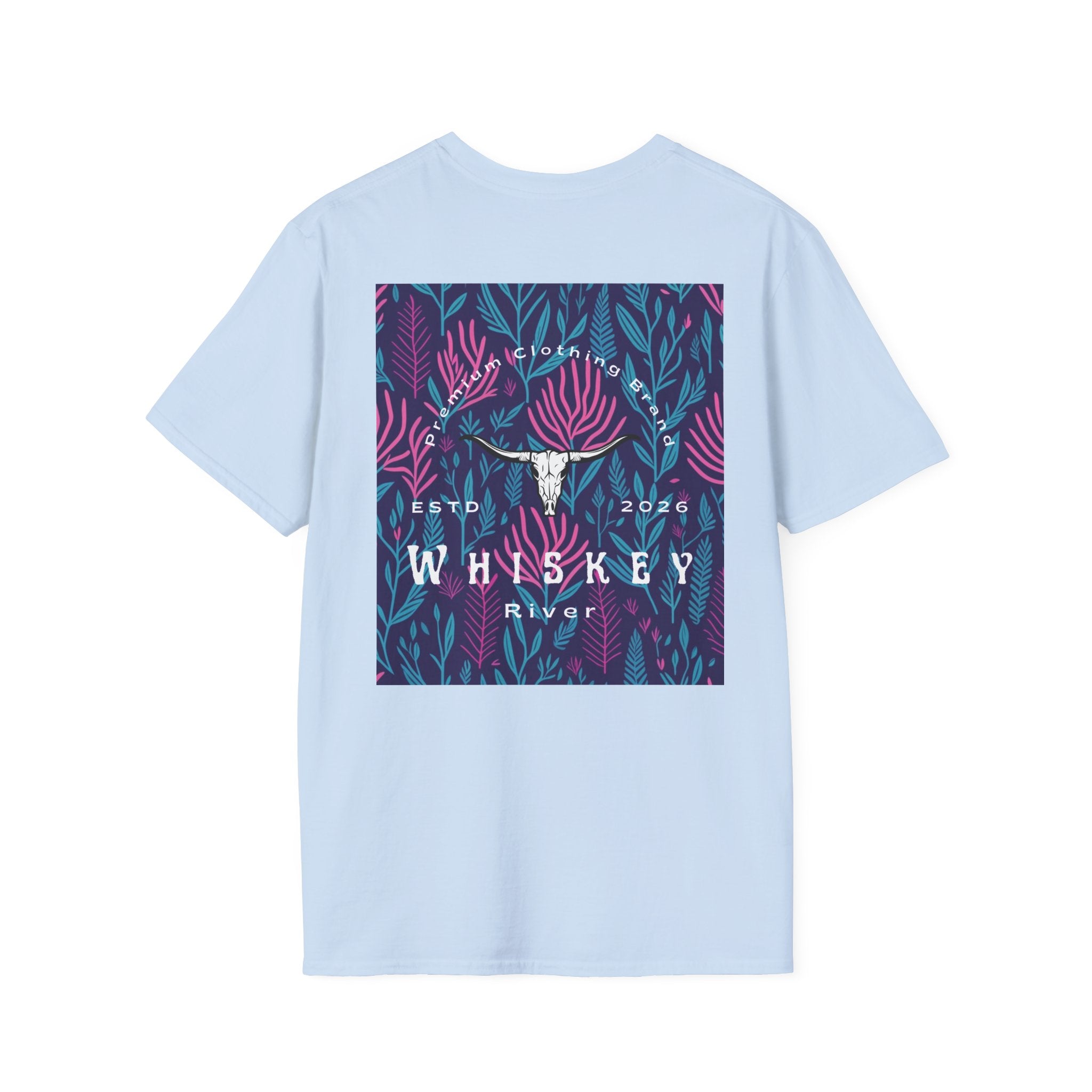 Longhorn Floral Tee — Western Skull Graphic T-Shirt
