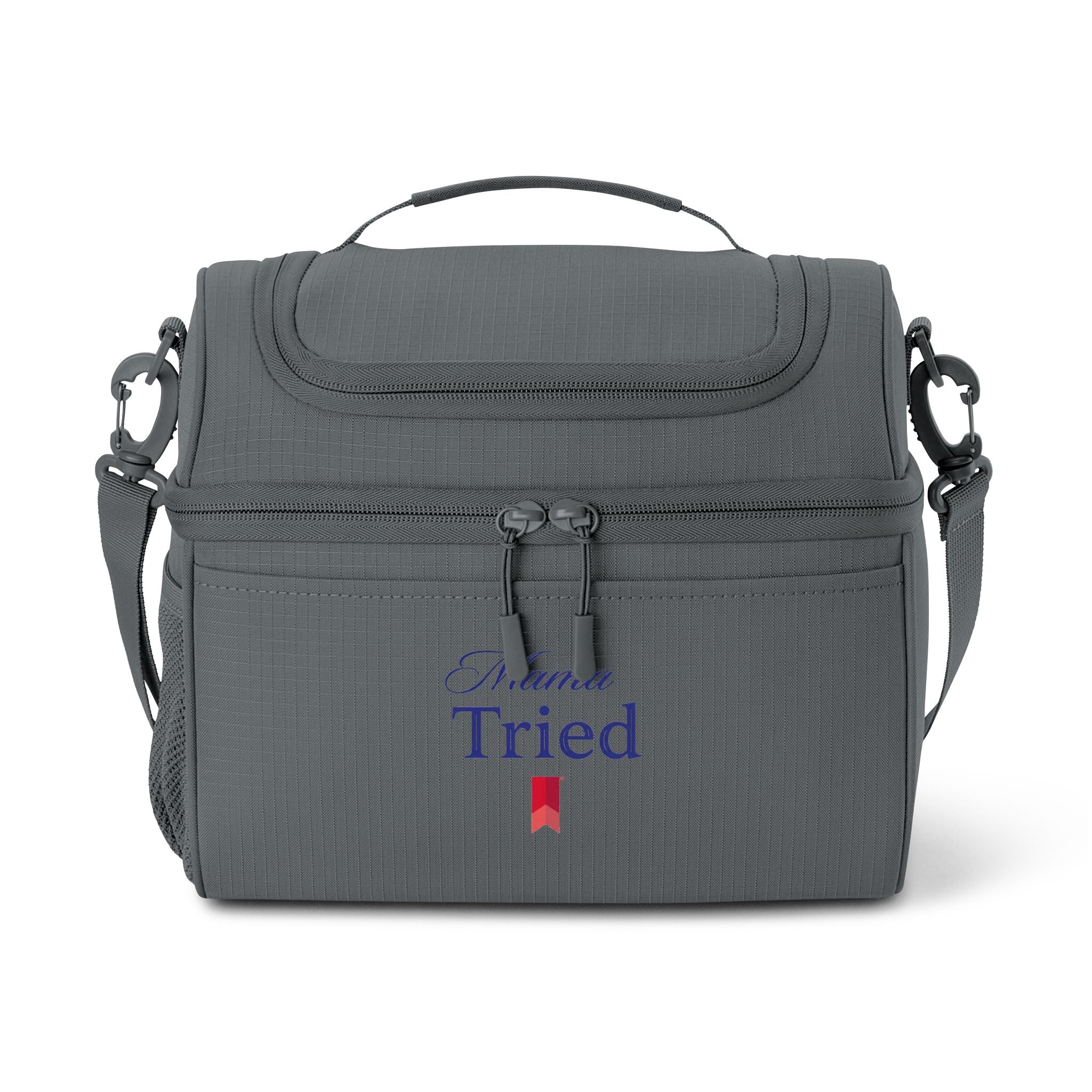 Insulated Cooler Bag — 'Mama Tried' Embroidered Lunch Cooler with Shoulder Strap
