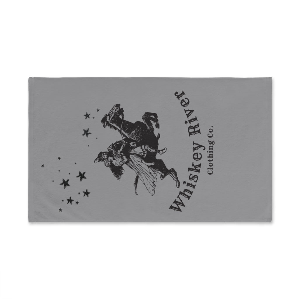 Whiskey River Cowboy Hand Towel — Western Rider Kitchen Towel
