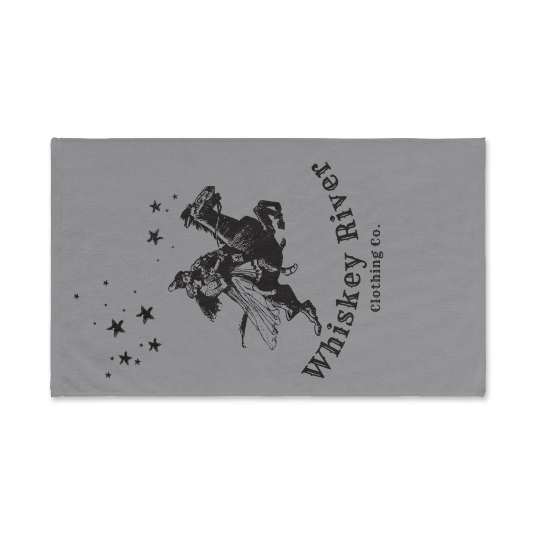 Whiskey River Cowboy Hand Towel — Western Rider Kitchen Towel