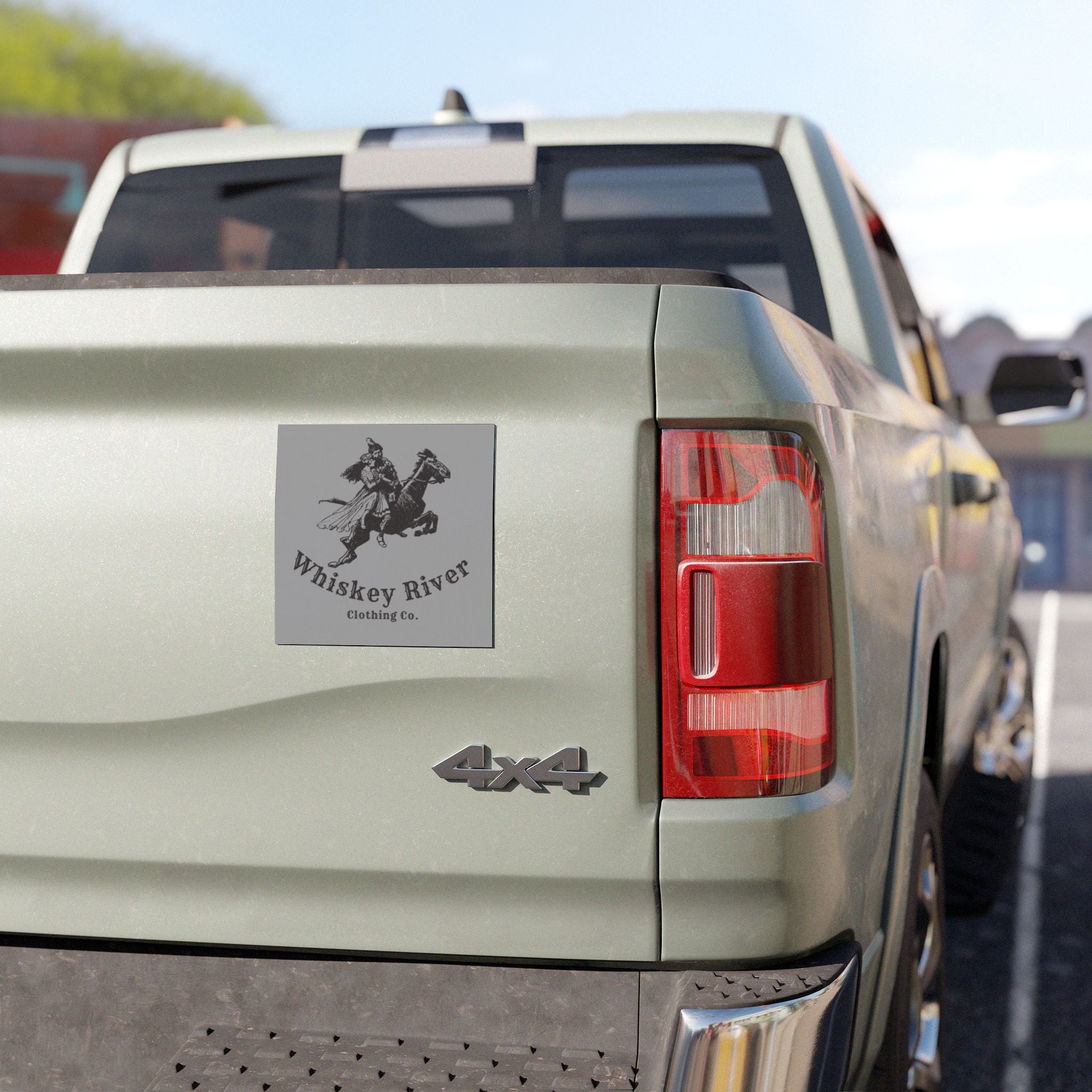Whiskey River Rider Car Magnet — Vintage Cowboy Horse Logo Magnet