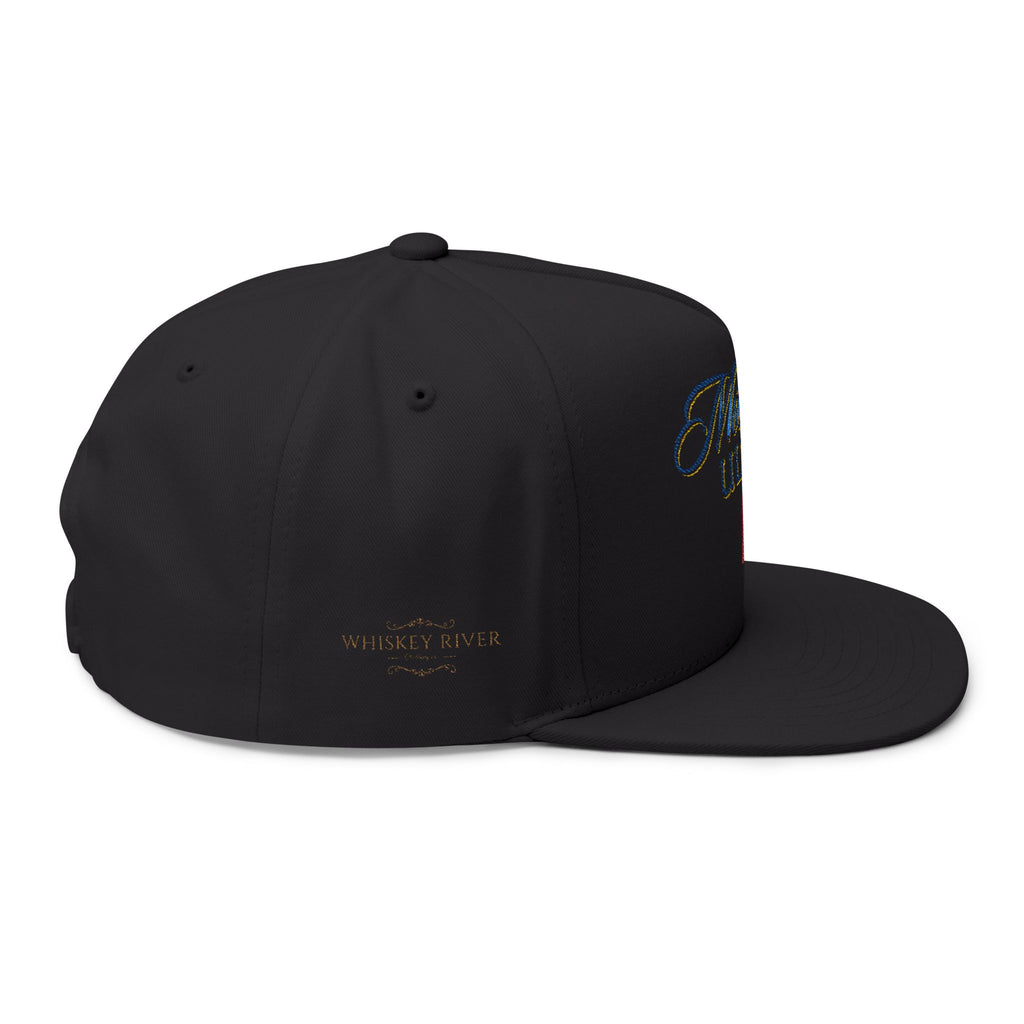 Embroidered Michelob Ultra Flat Bill Cap — Classic Script Logo Snapback