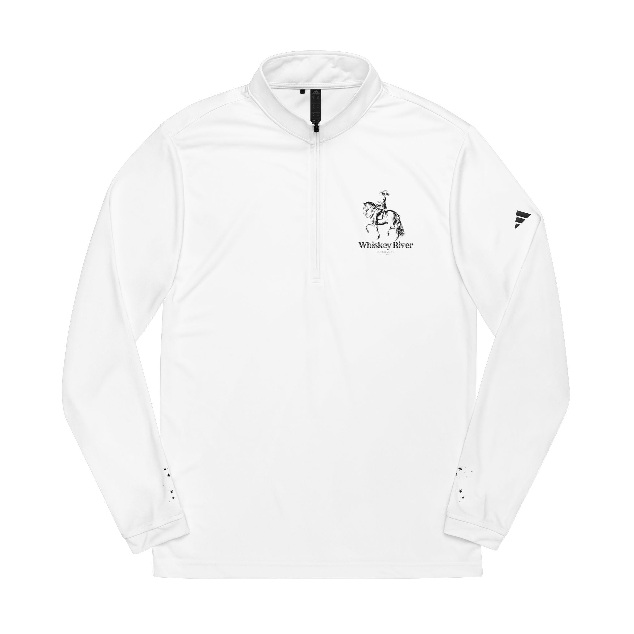 Embroidered Quarter-Zip Pullover — Minimal Polo-Style Athletic Pullover