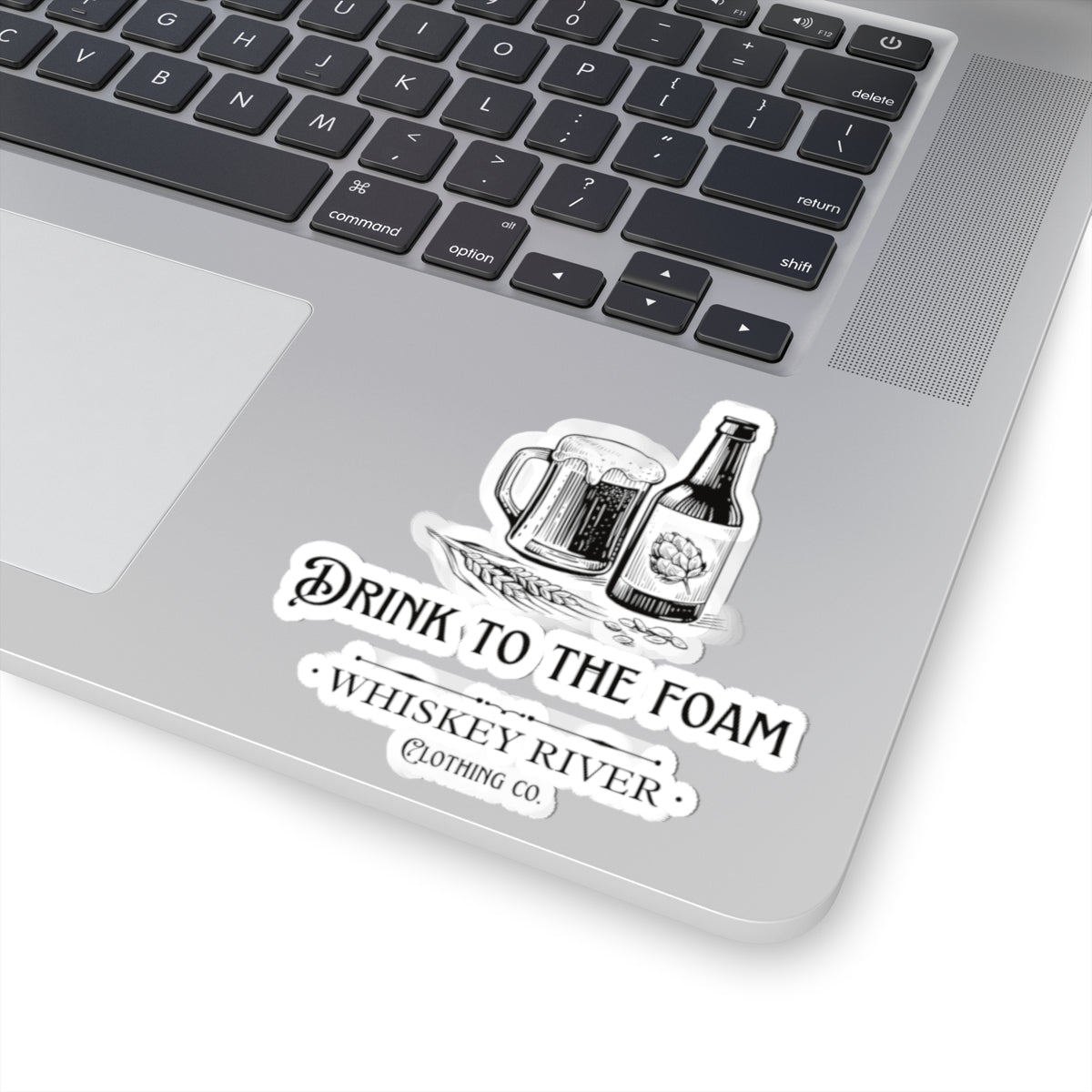 Kiss-Cut Sticker — "Drink to the Foam" Beer Bottle & Mug Vintage Logo