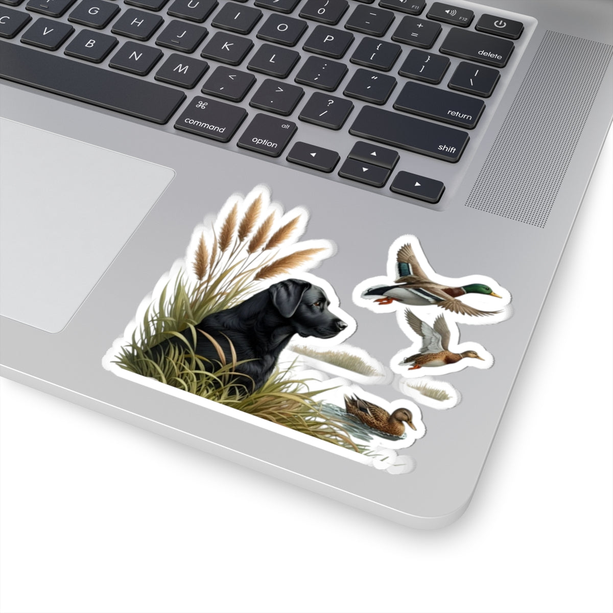 Duck Hunting Labrador Sticker Pack — Black Lab & Flying Ducks Kiss-Cut Decals