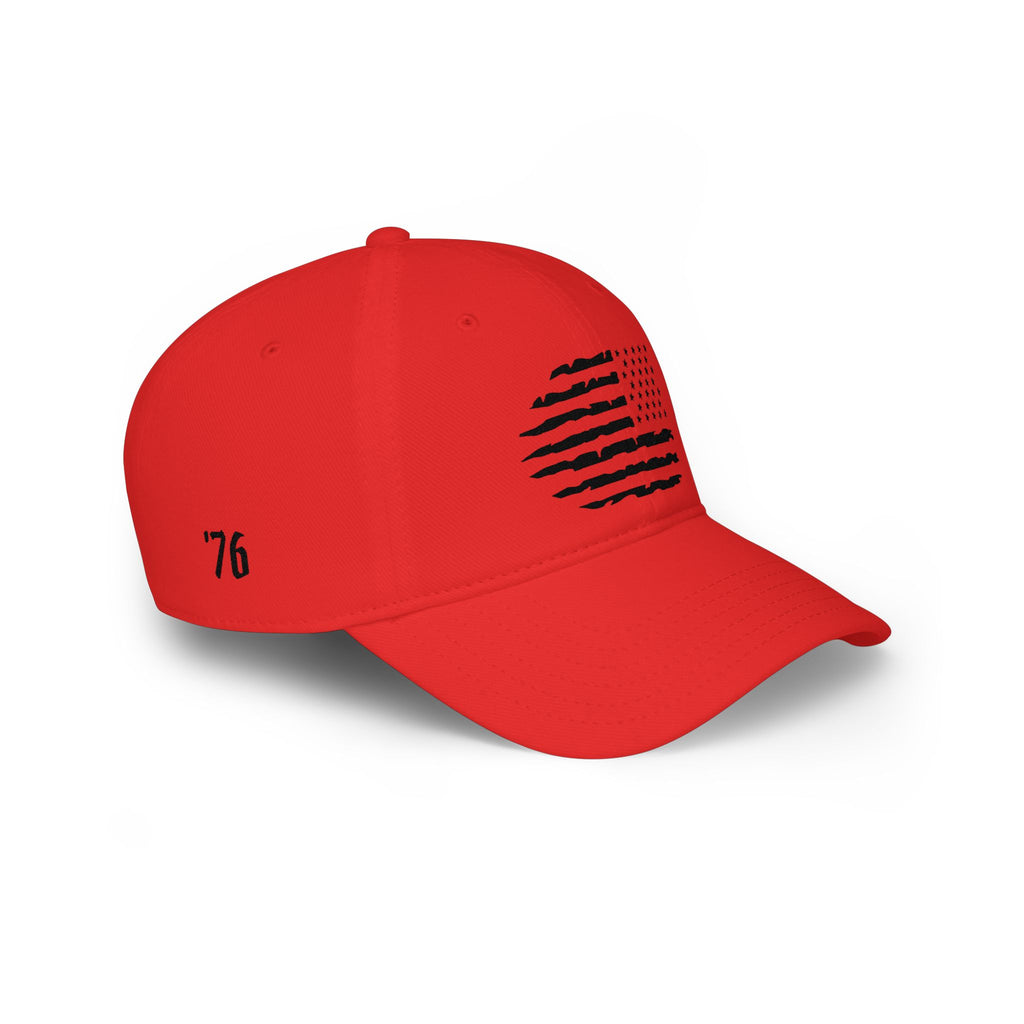 Distressed American Flag Low Profile Baseball Cap