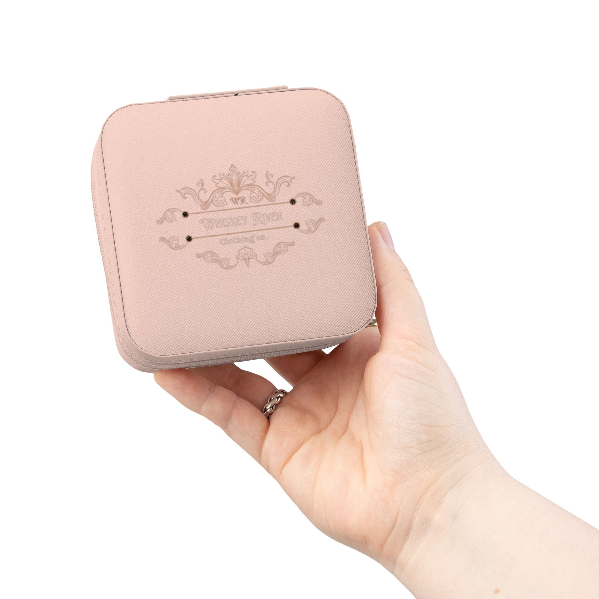 Travel Jewelry Case – Compact Pink Organizer for Rings, Earrings & Necklaces