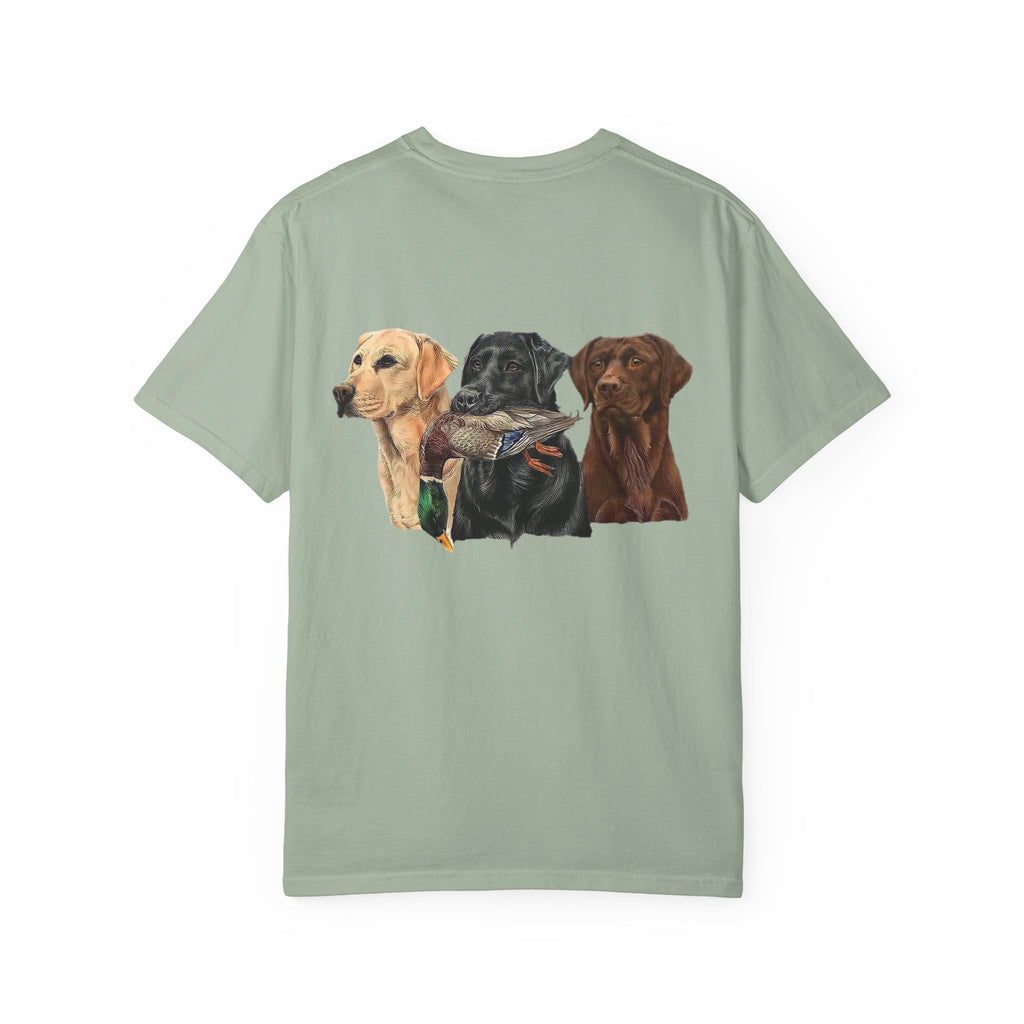 Dog Pack T‑Shirt — (Corona) Hunting Labrador Trio Graphic Tee