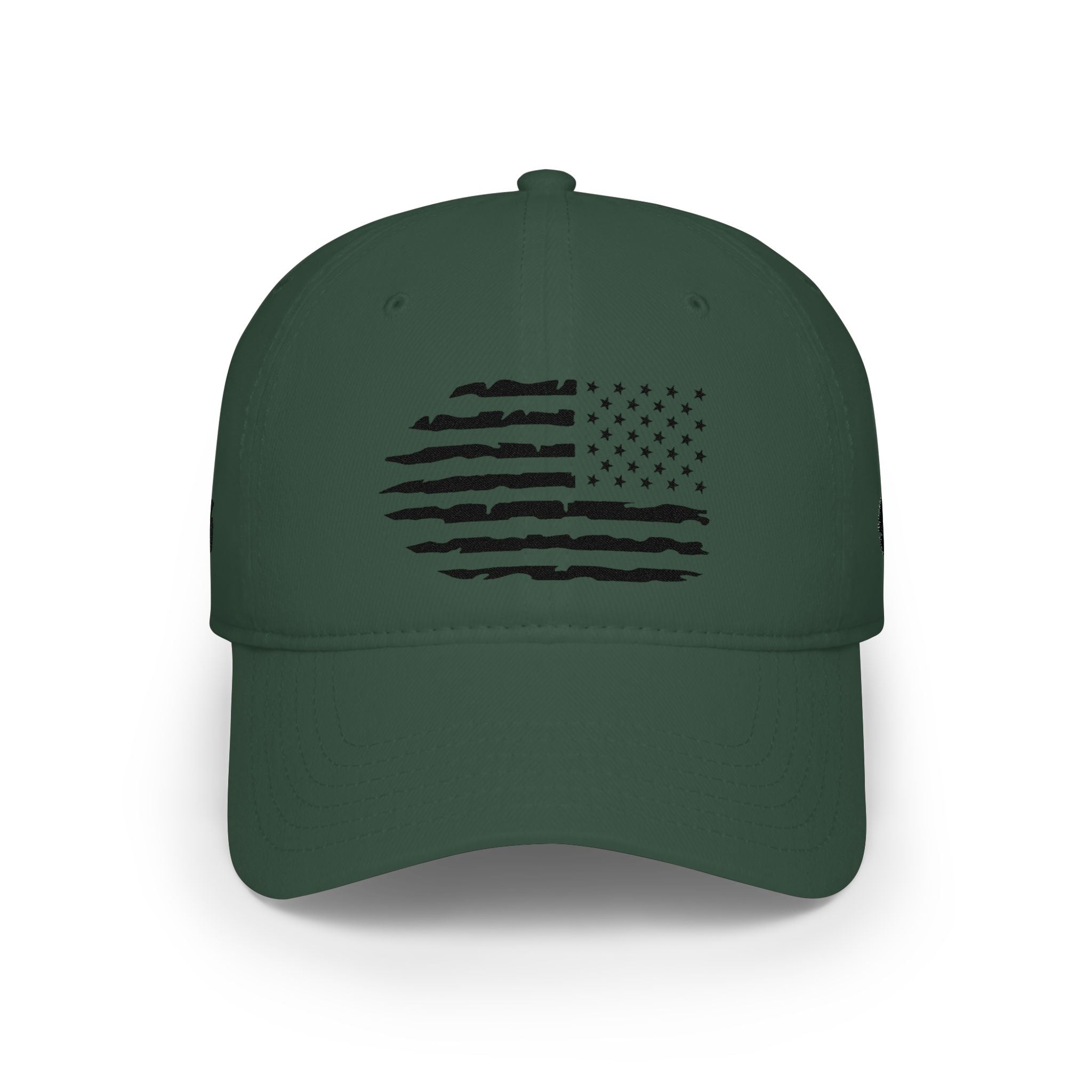 Distressed American Flag Low Profile Baseball Cap