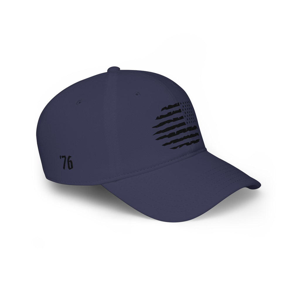 Distressed American Flag Low Profile Baseball Cap