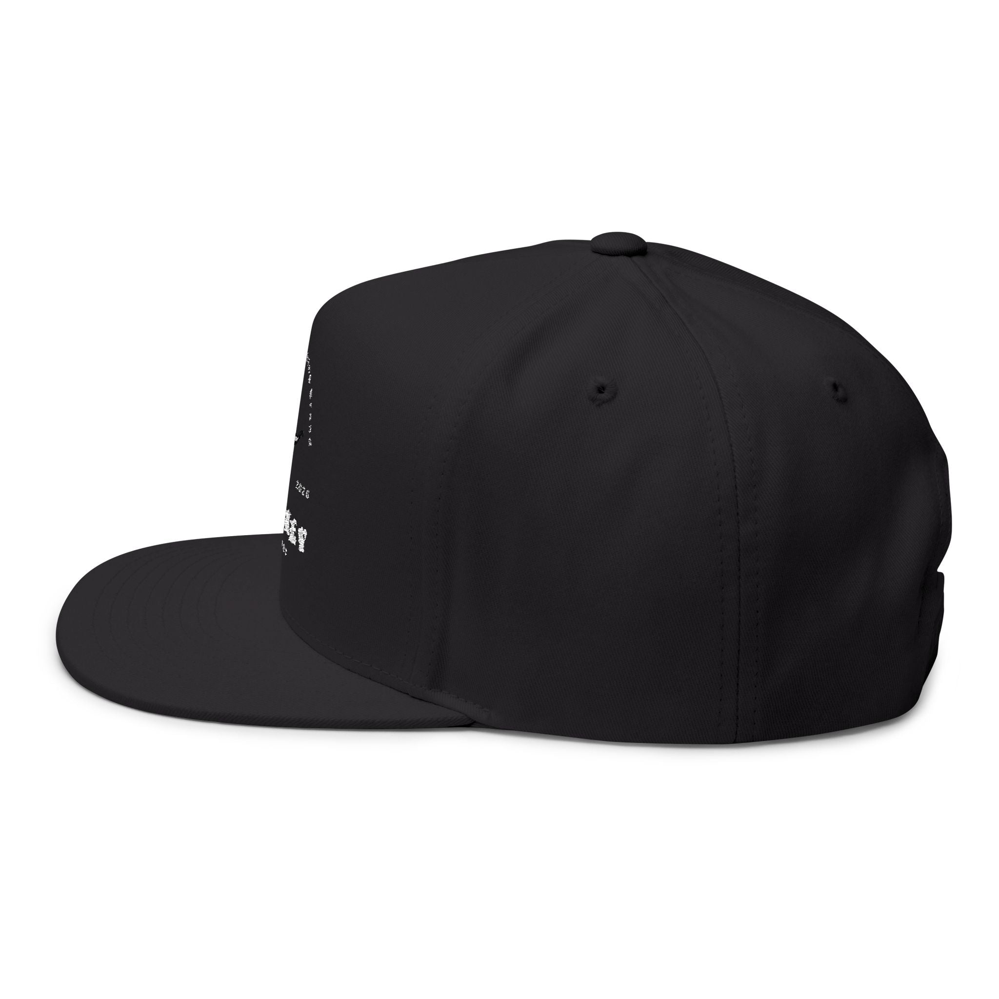 Whiskey River Embroidered Flat Bill Cap — Western Longhorn Logo Snapback