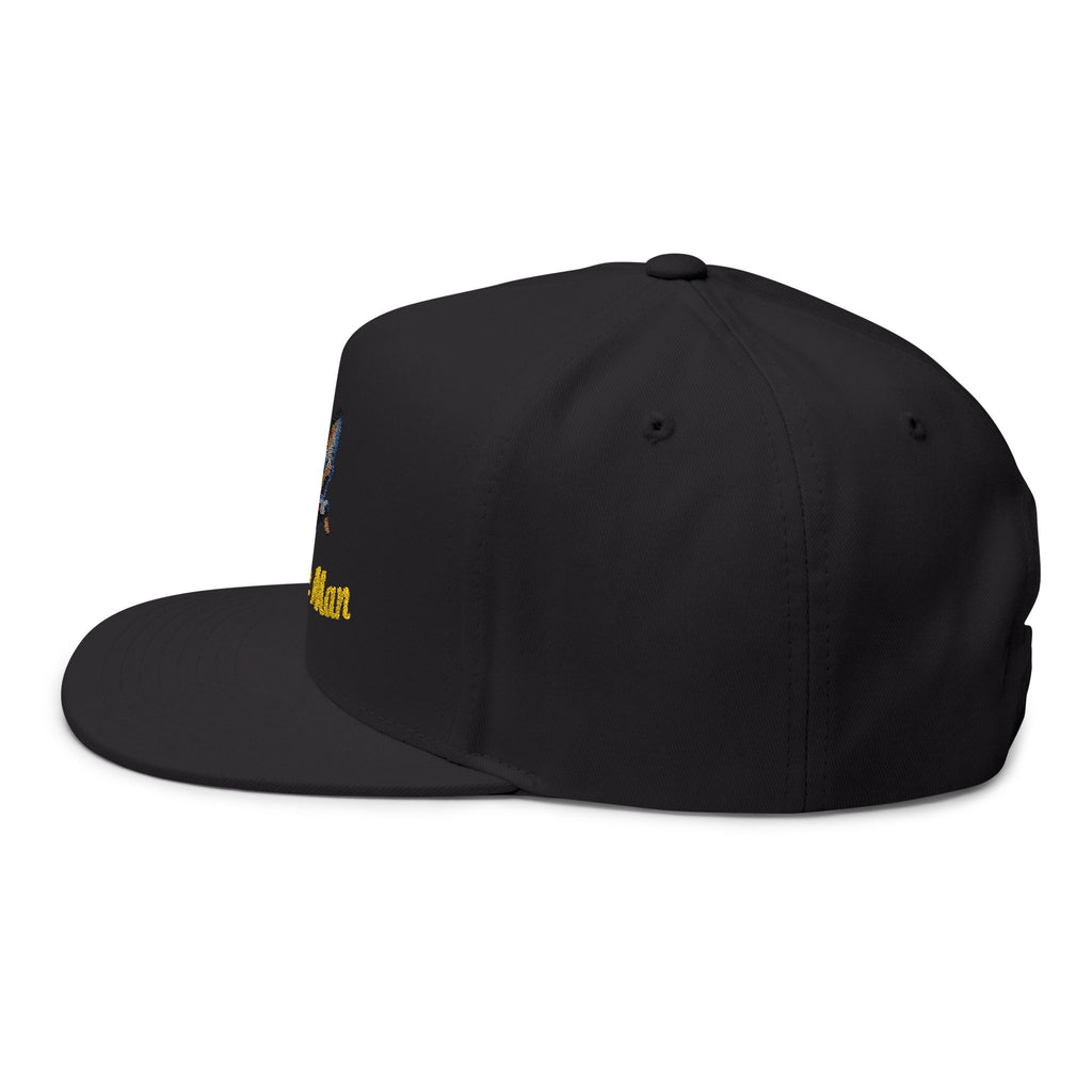 Flat Bill Cap — Embroidered Flying Duck with "Simple Man" Text