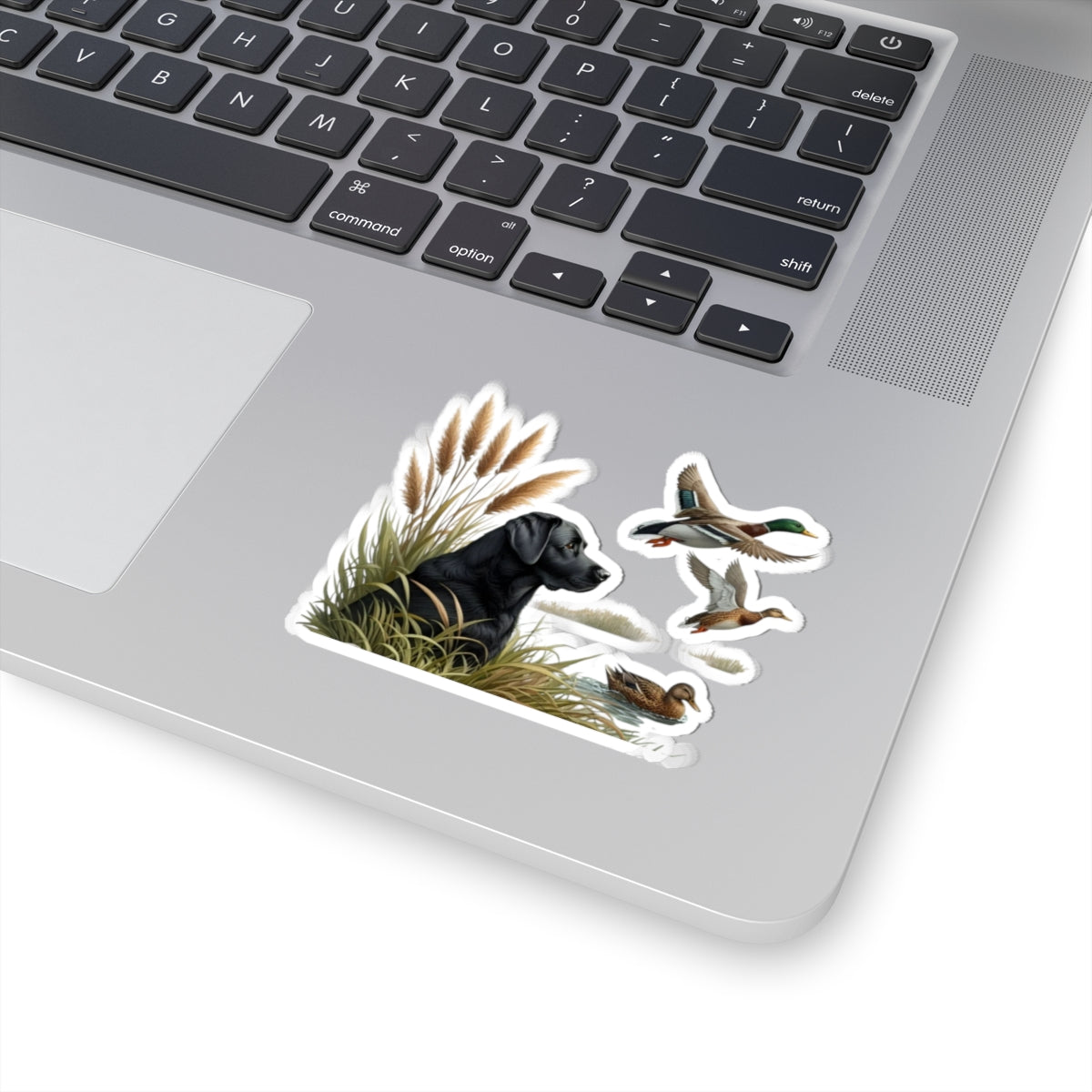 Duck Hunting Labrador Sticker Pack — Black Lab & Flying Ducks Kiss-Cut Decals