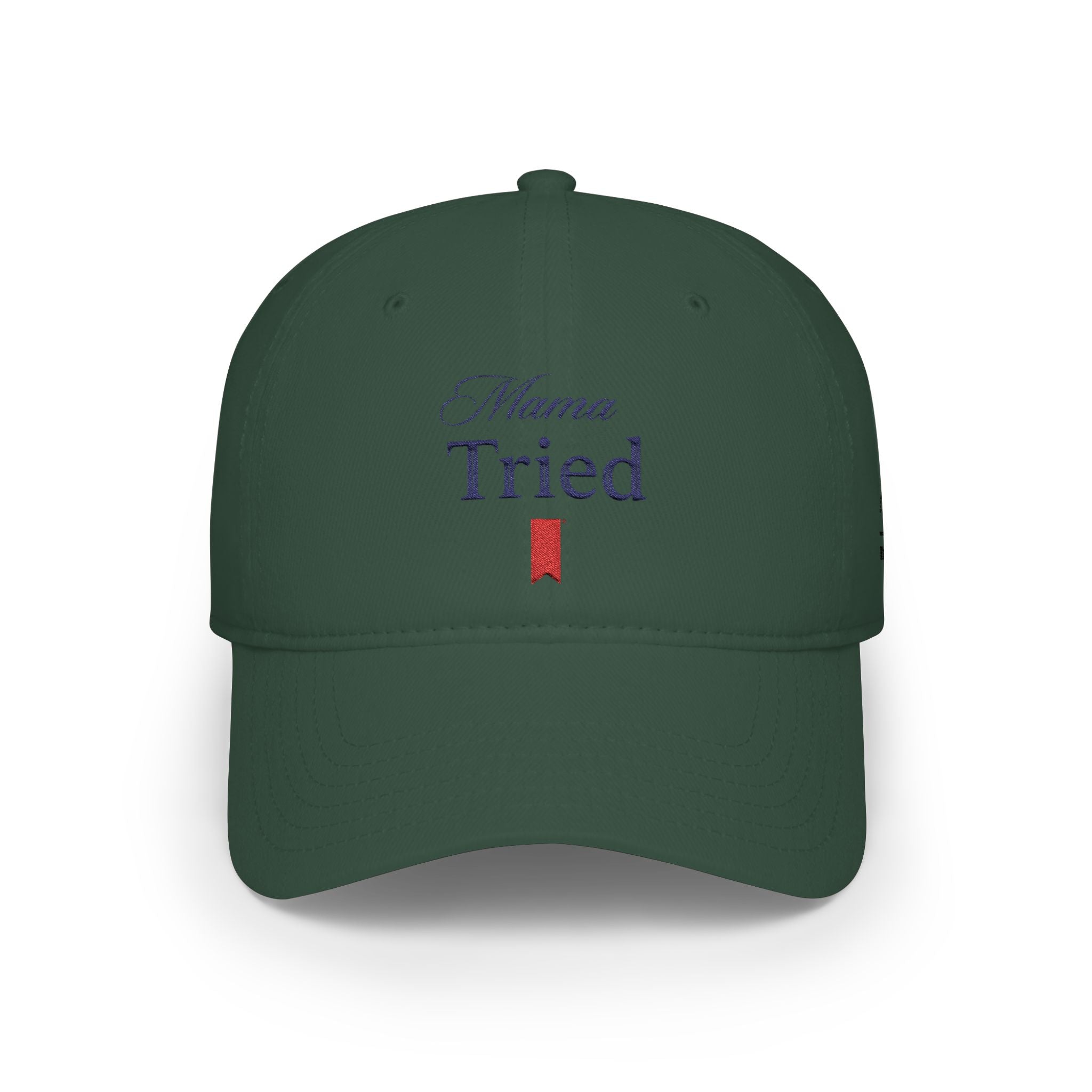"Mama Tried" Embroidered Low-Profile Baseball Cap — Vintage Motorcycle Tribute Hat
