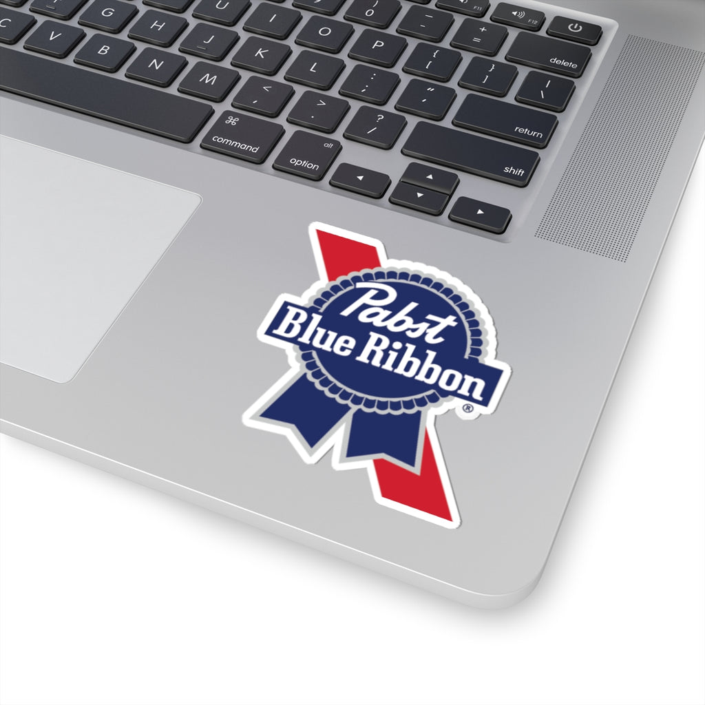 Pabst Blue Ribbon Logo Kiss-Cut Sticker — Retro Beer Brand Decal