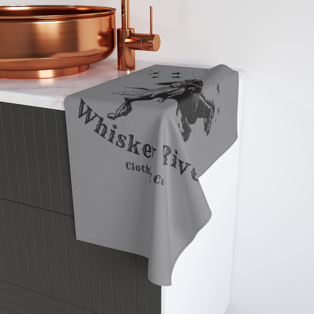 Whiskey River Cowboy Hand Towel — Western Rider Kitchen Towel