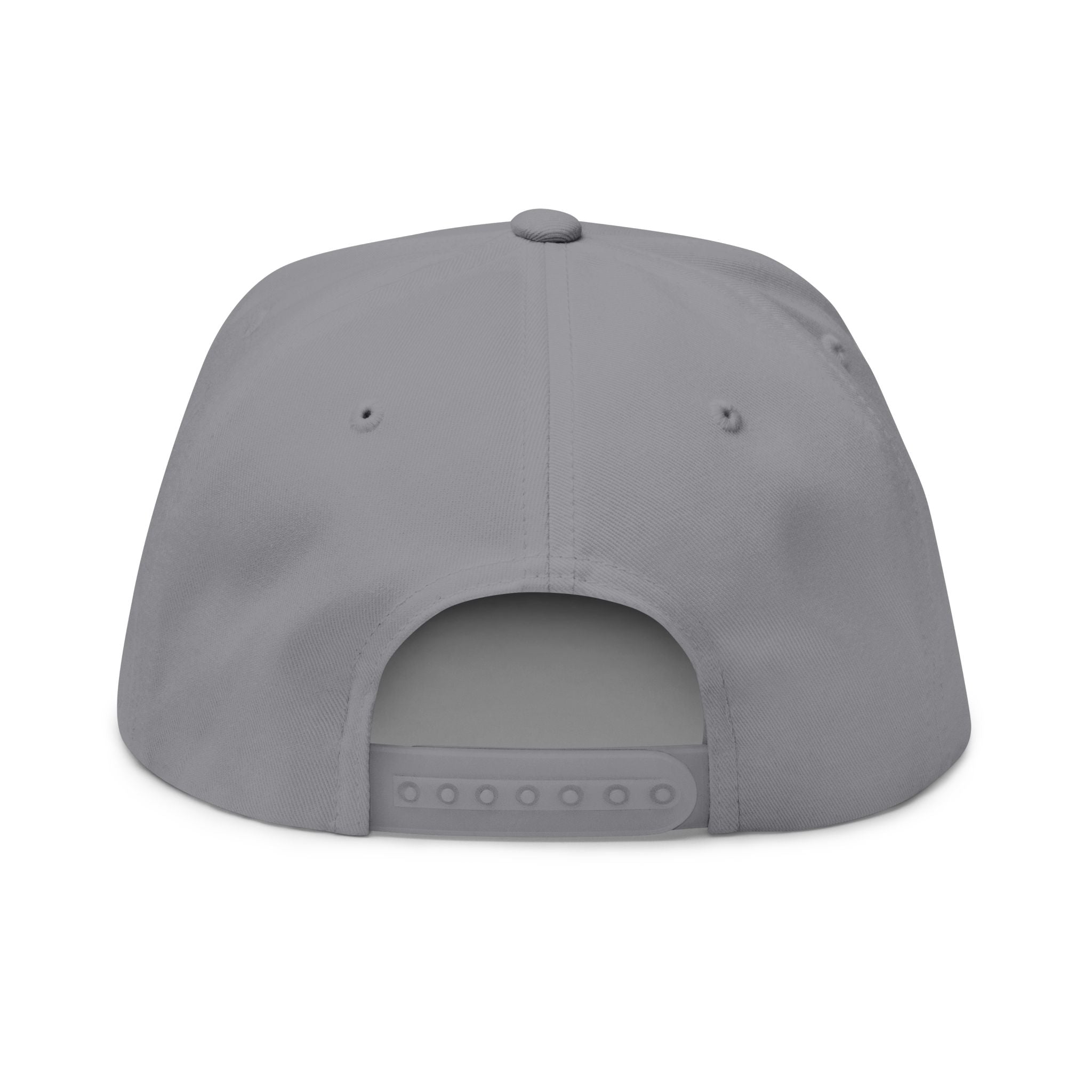 Embroidered Flat Bill Cap — "The Only Hell My Mama Raised" Trucker Hat