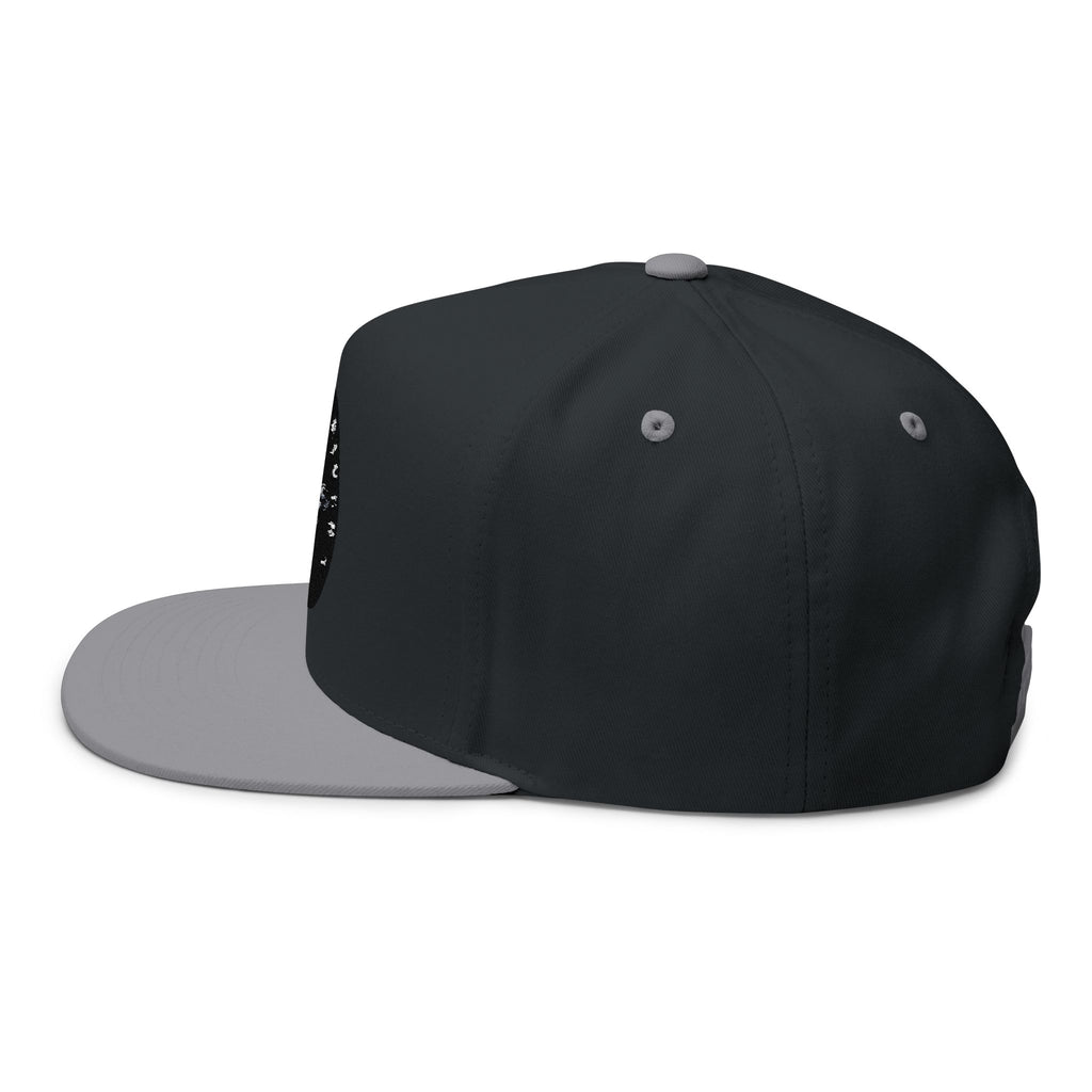 Flat Bill Cap — Whiskey River Embroidered Bee Patch Snapback