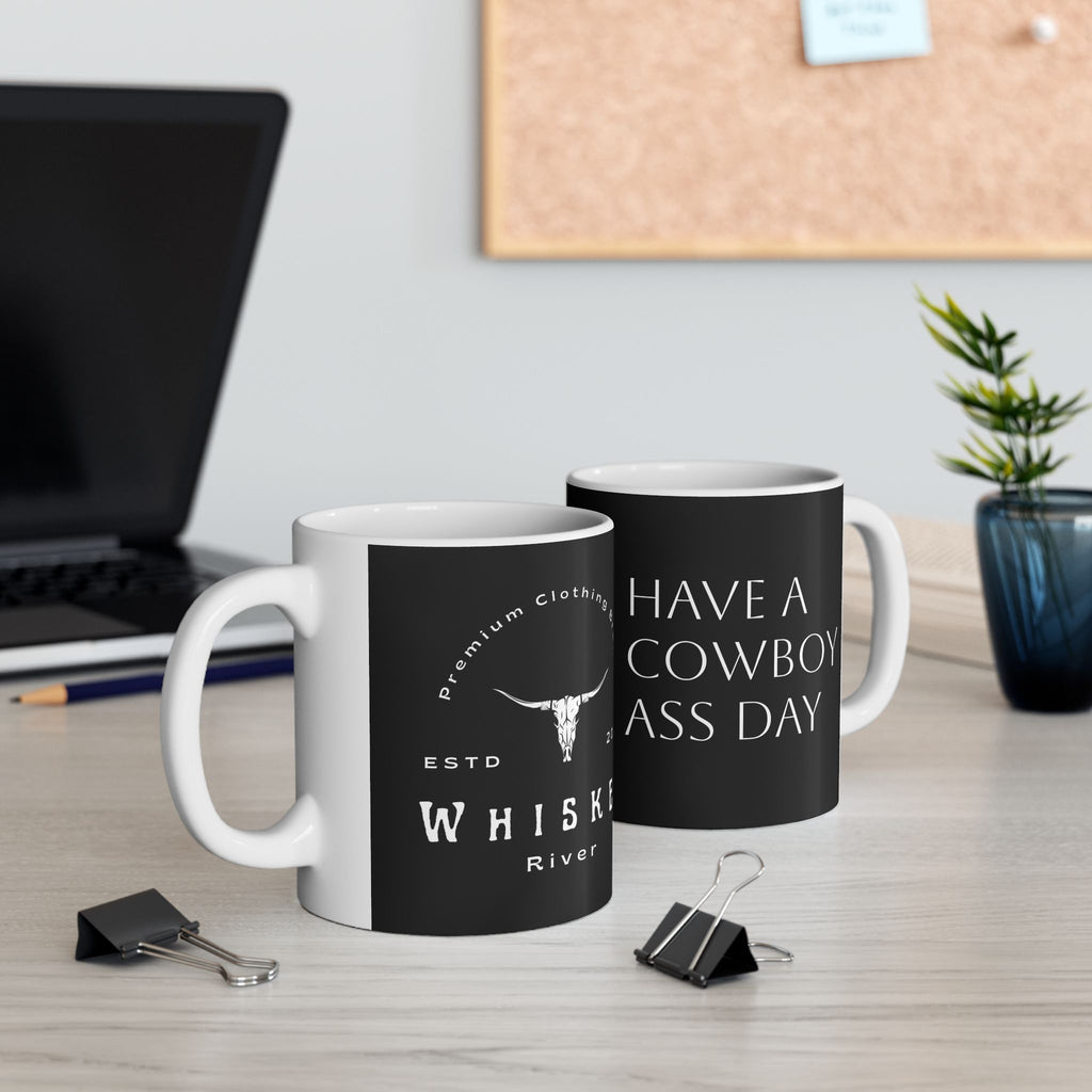 Coffee Mug — "I Love You. Have a Great Day!" Black Ceramic