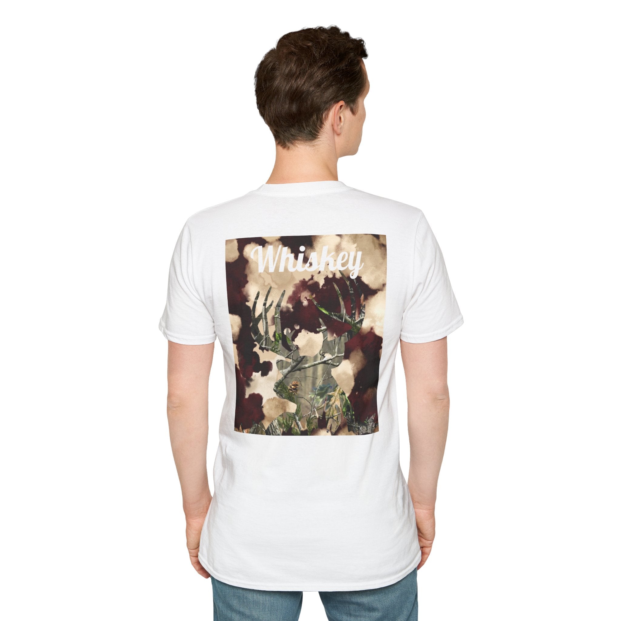 Whiskey Camo Buck Graphic T-Shirt