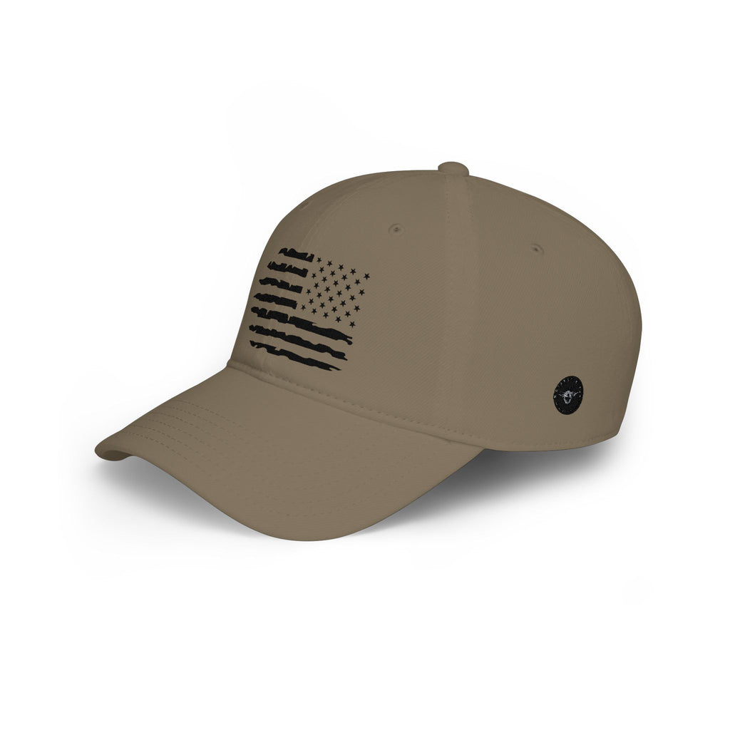 Distressed American Flag Low Profile Baseball Cap