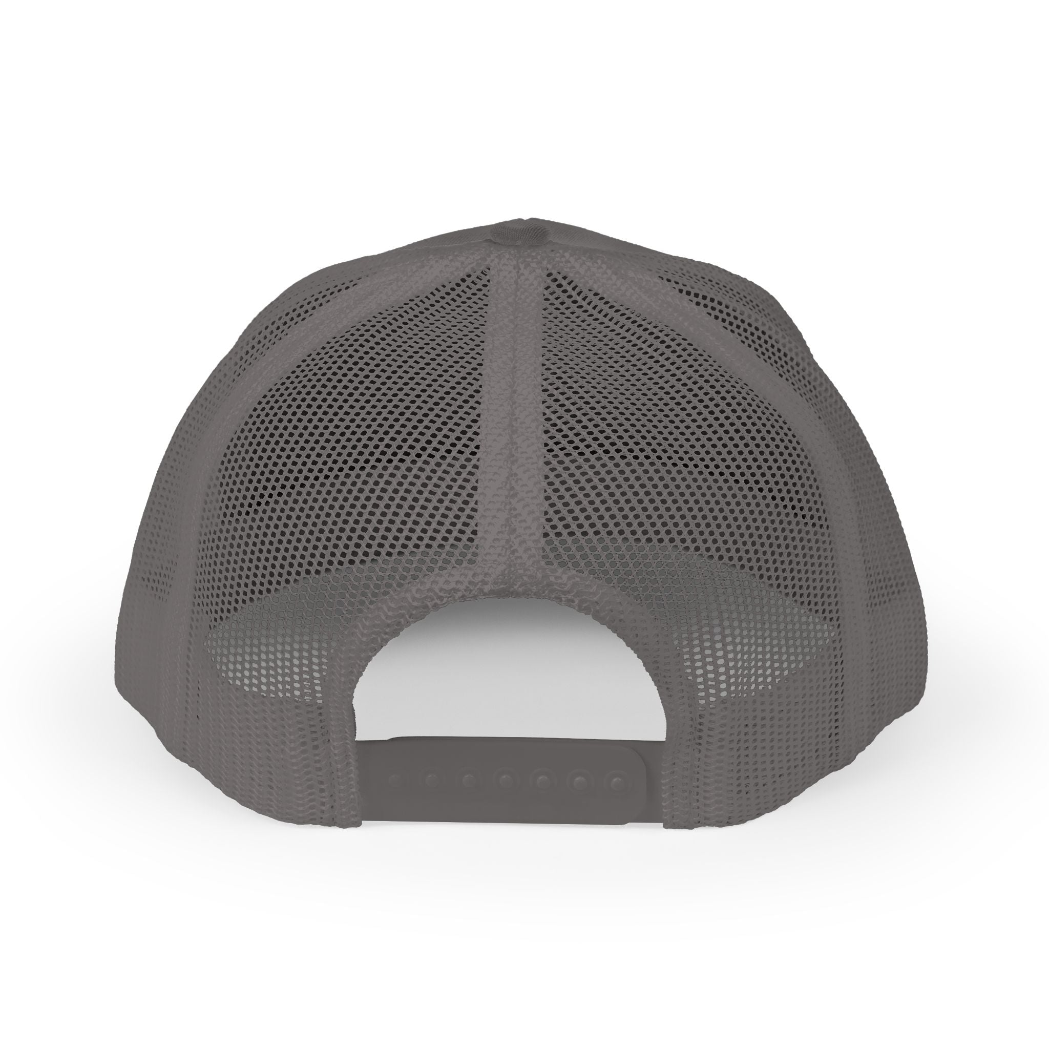 Whiskey River Retro Trucker Hat — Vintage Western Skull Logo Mesh Cap