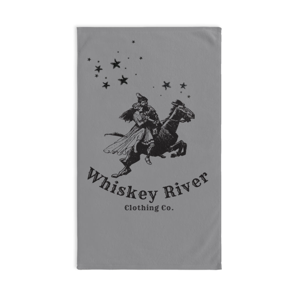 Whiskey River Cowboy Hand Towel — Western Rider Kitchen Towel