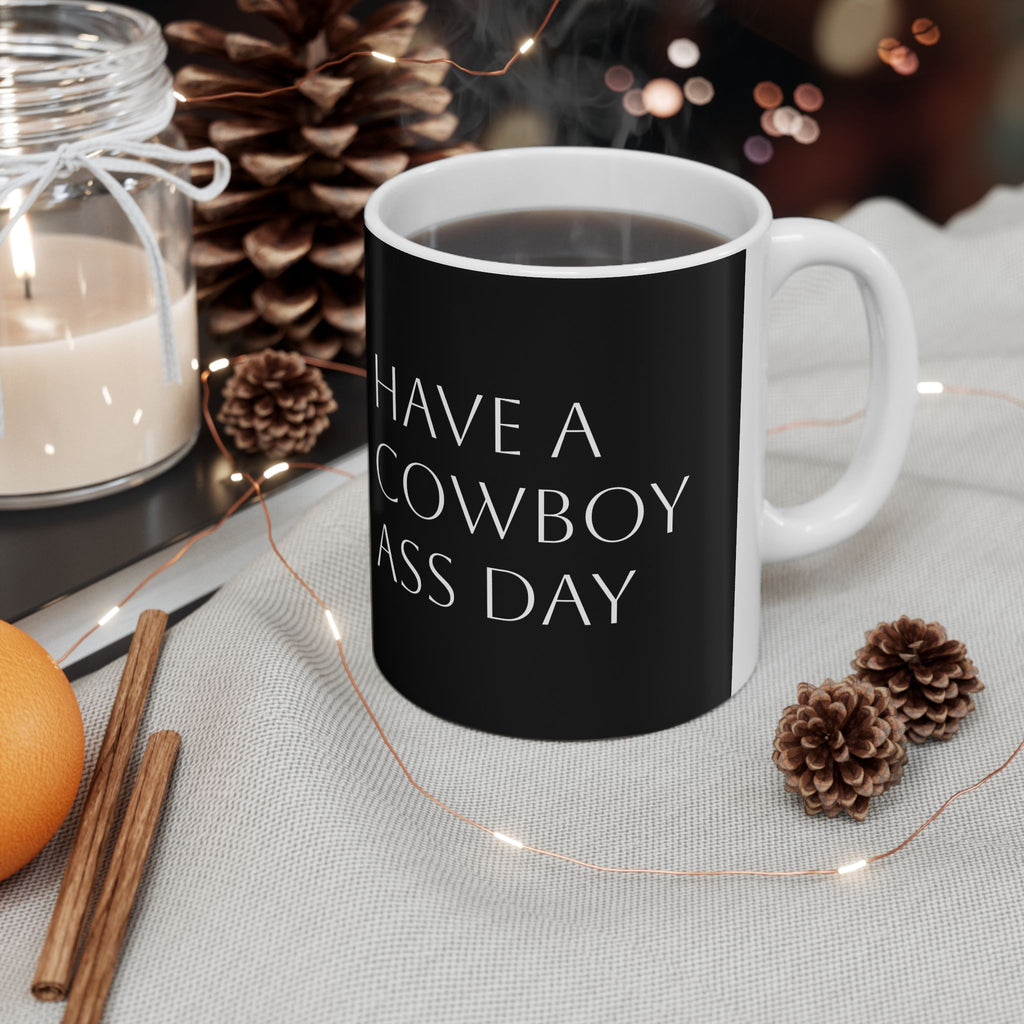 Coffee Mug — "I Love You. Have a Great Day!" Black Ceramic