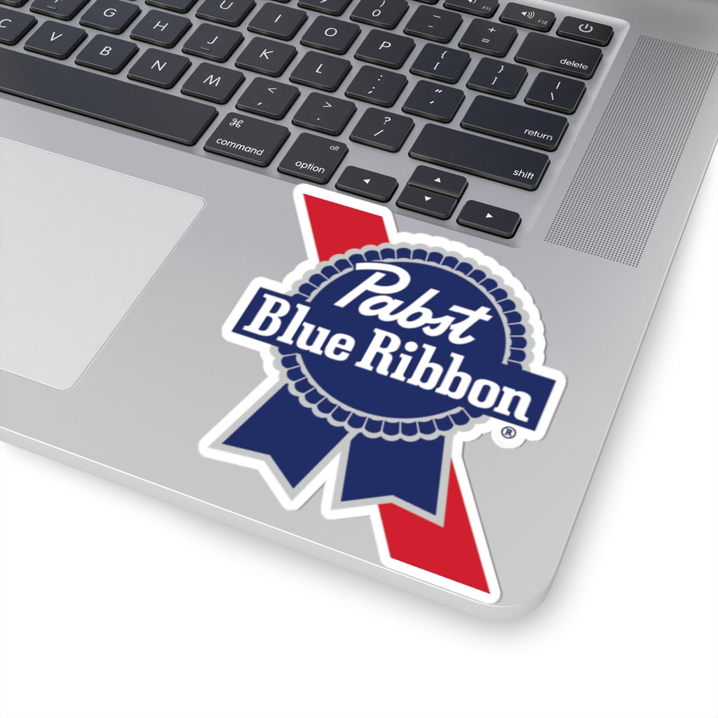 Pabst Blue Ribbon Logo Kiss-Cut Sticker — Retro Beer Brand Decal