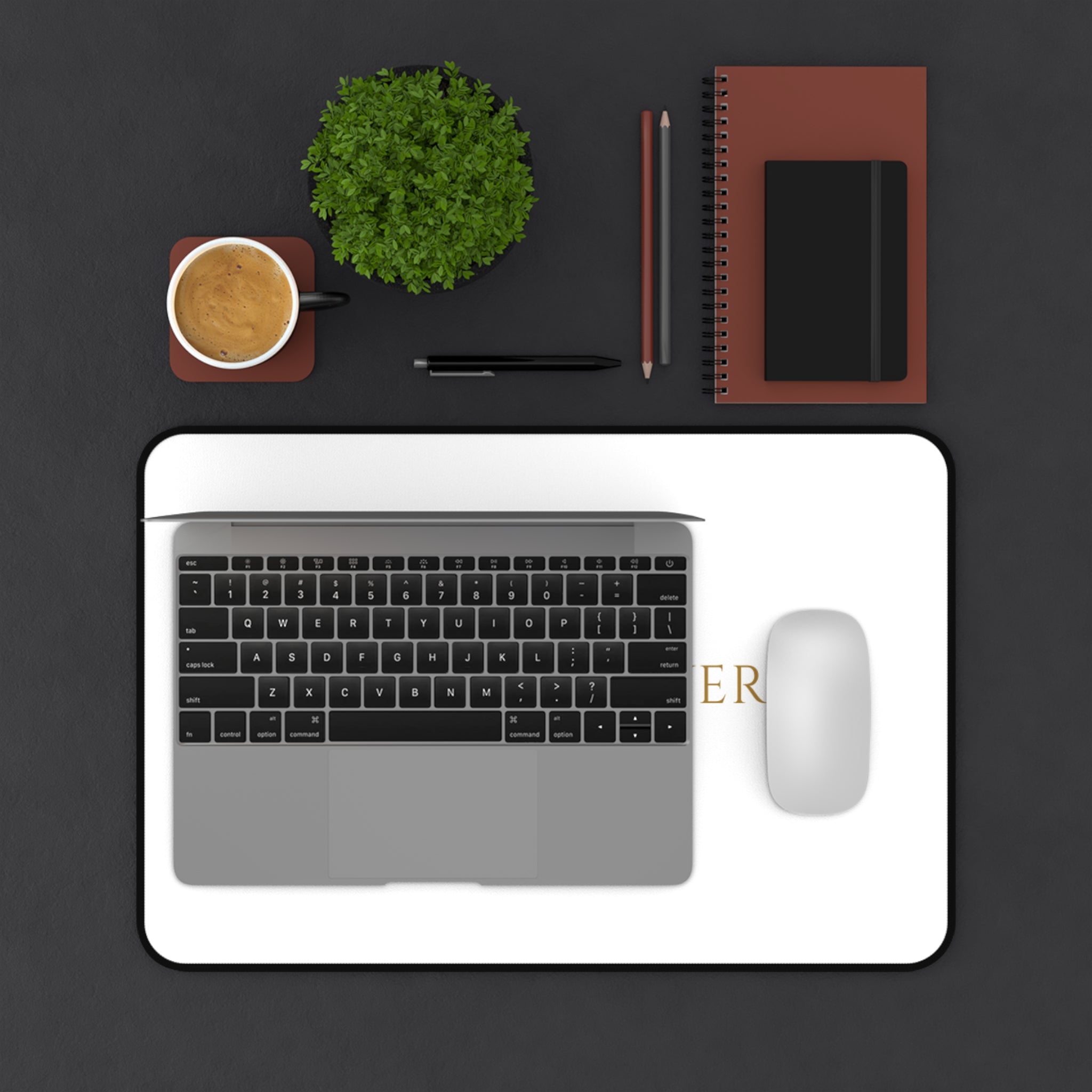 Whiskey River Desk Mat — Elegant Vintage Logo Mouse Pad for Home Office