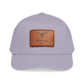 Leather Patch Baseball Cap — Western Longhorn Design