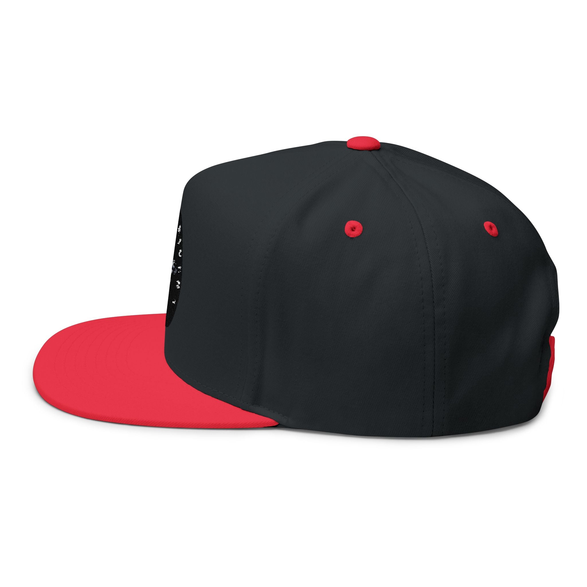 Flat Bill Cap — Whiskey River Embroidered Bee Patch Snapback