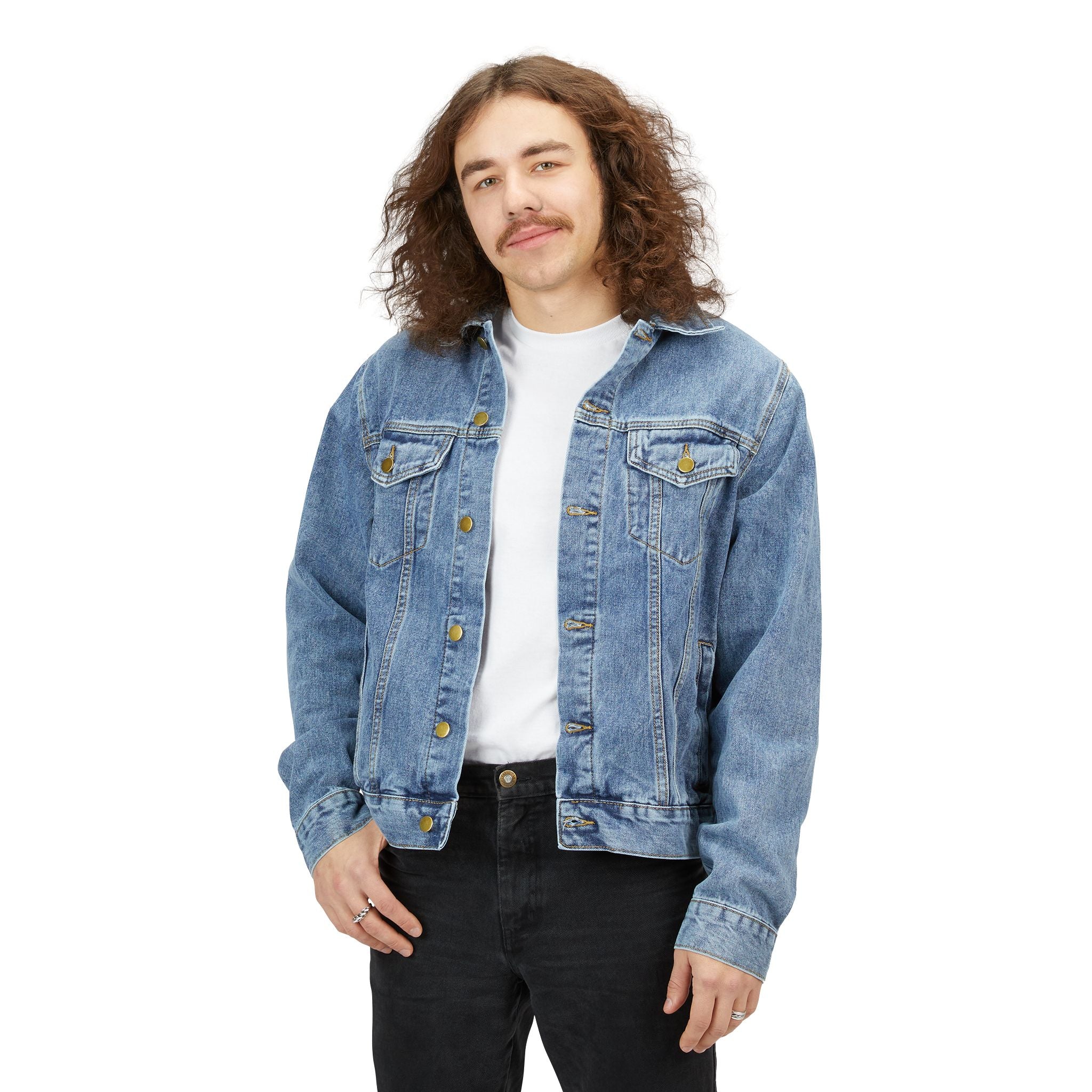 Classic Men's Denim Jacket — Light Wash Trucker Jacket
