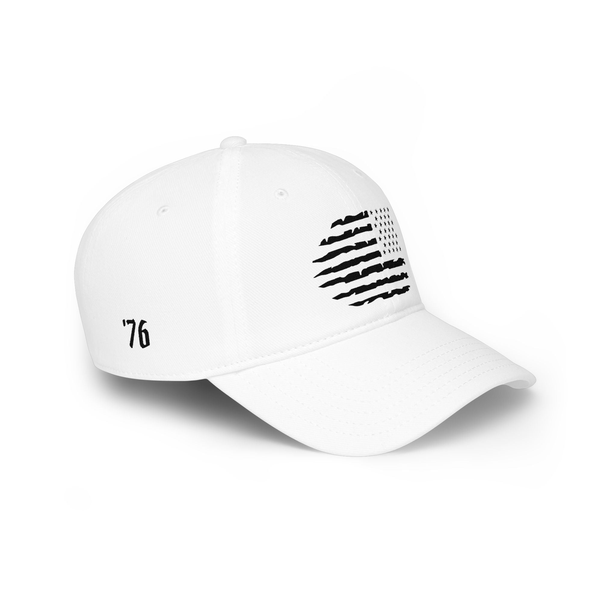 Distressed American Flag Low Profile Baseball Cap