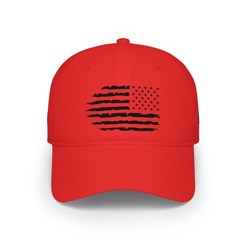 Distressed American Flag Low Profile Baseball Cap