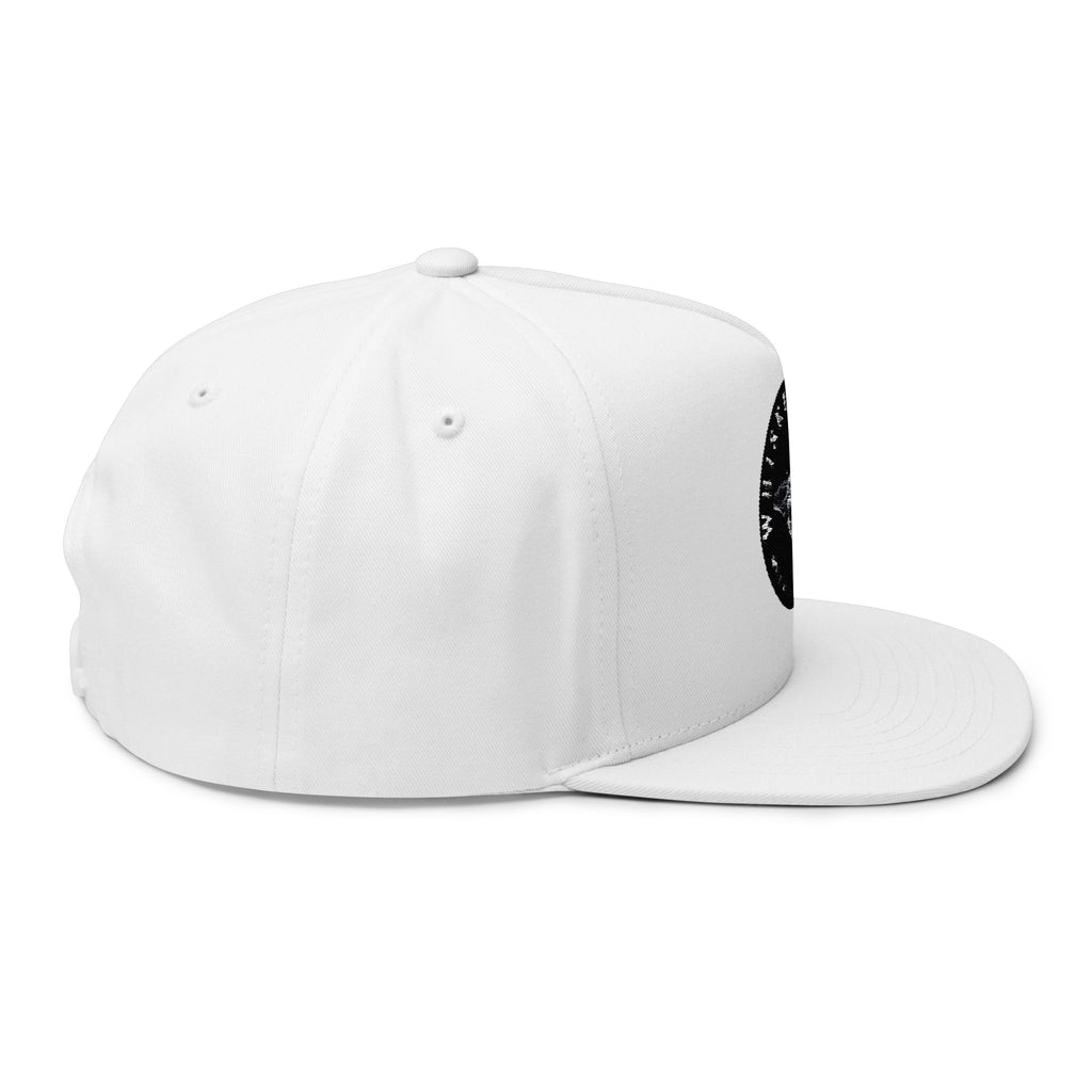 Flat Bill Cap — Whiskey River Embroidered Bee Patch Snapback