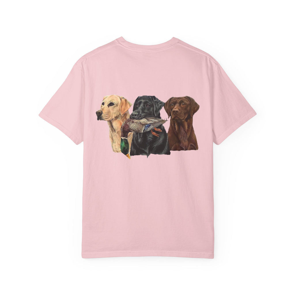 Dog Pack T‑Shirt — (Corona) Hunting Labrador Trio Graphic Tee