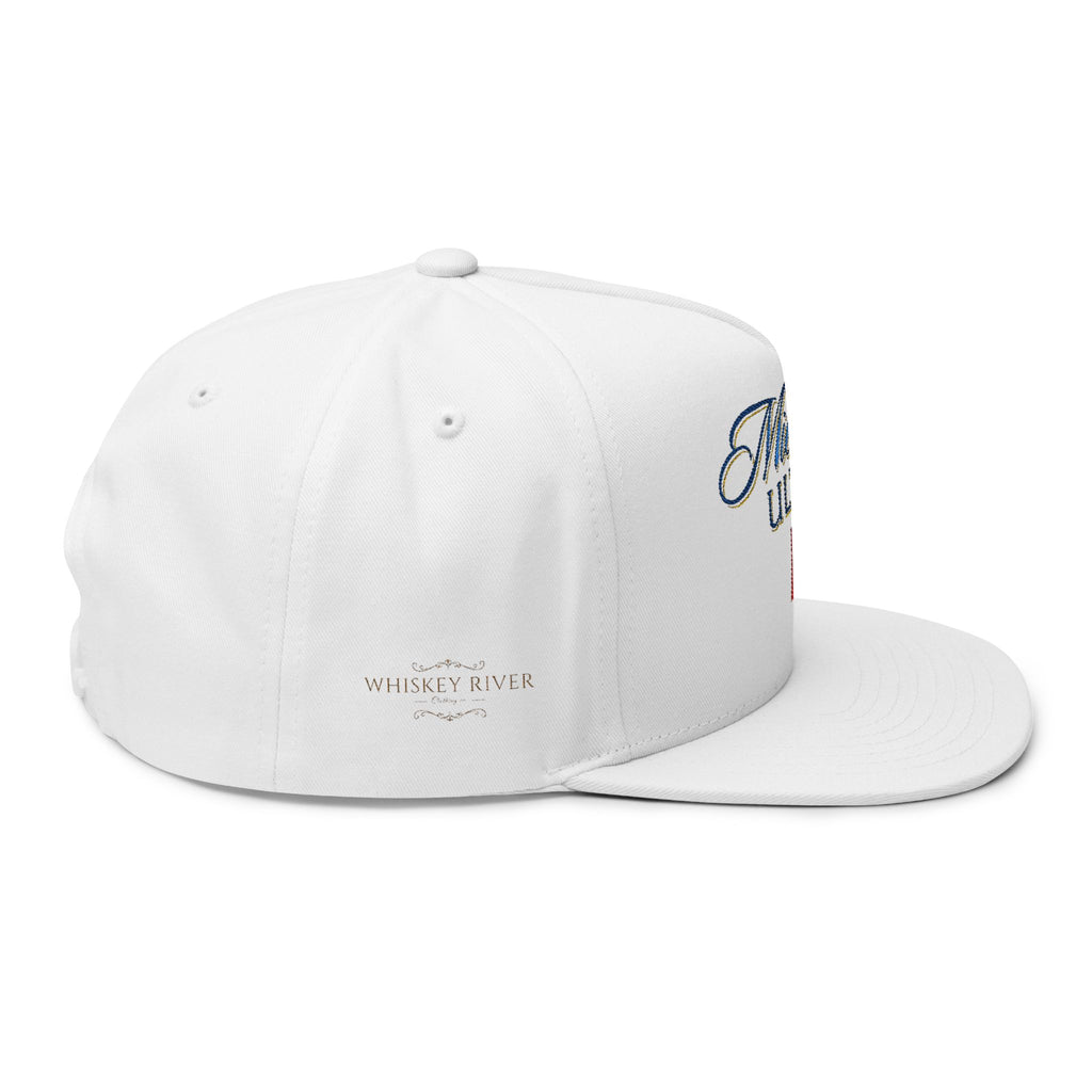 Embroidered Michelob Ultra Flat Bill Cap — Classic Script Logo Snapback