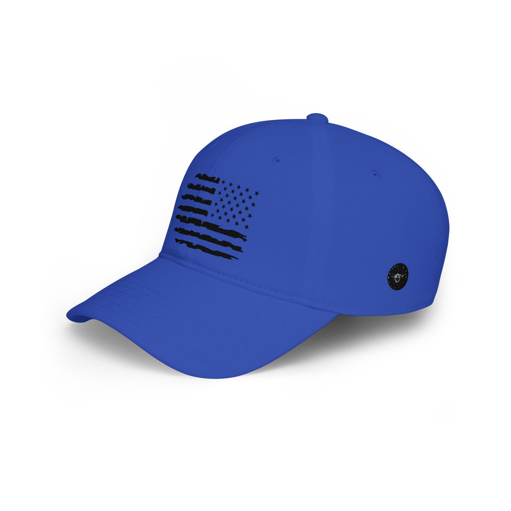 Distressed American Flag Low Profile Baseball Cap