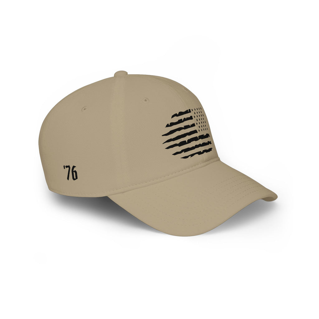 Distressed American Flag Low Profile Baseball Cap