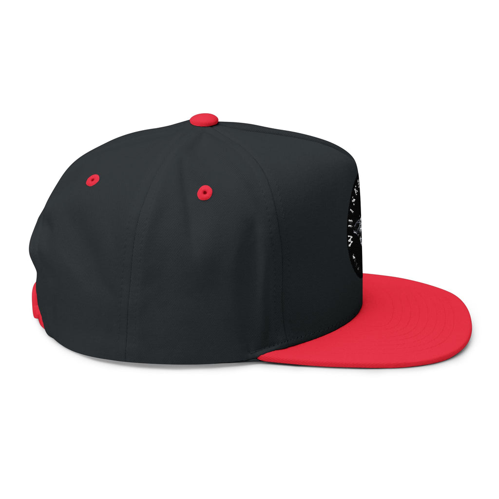 Flat Bill Cap — Whiskey River Embroidered Bee Patch Snapback