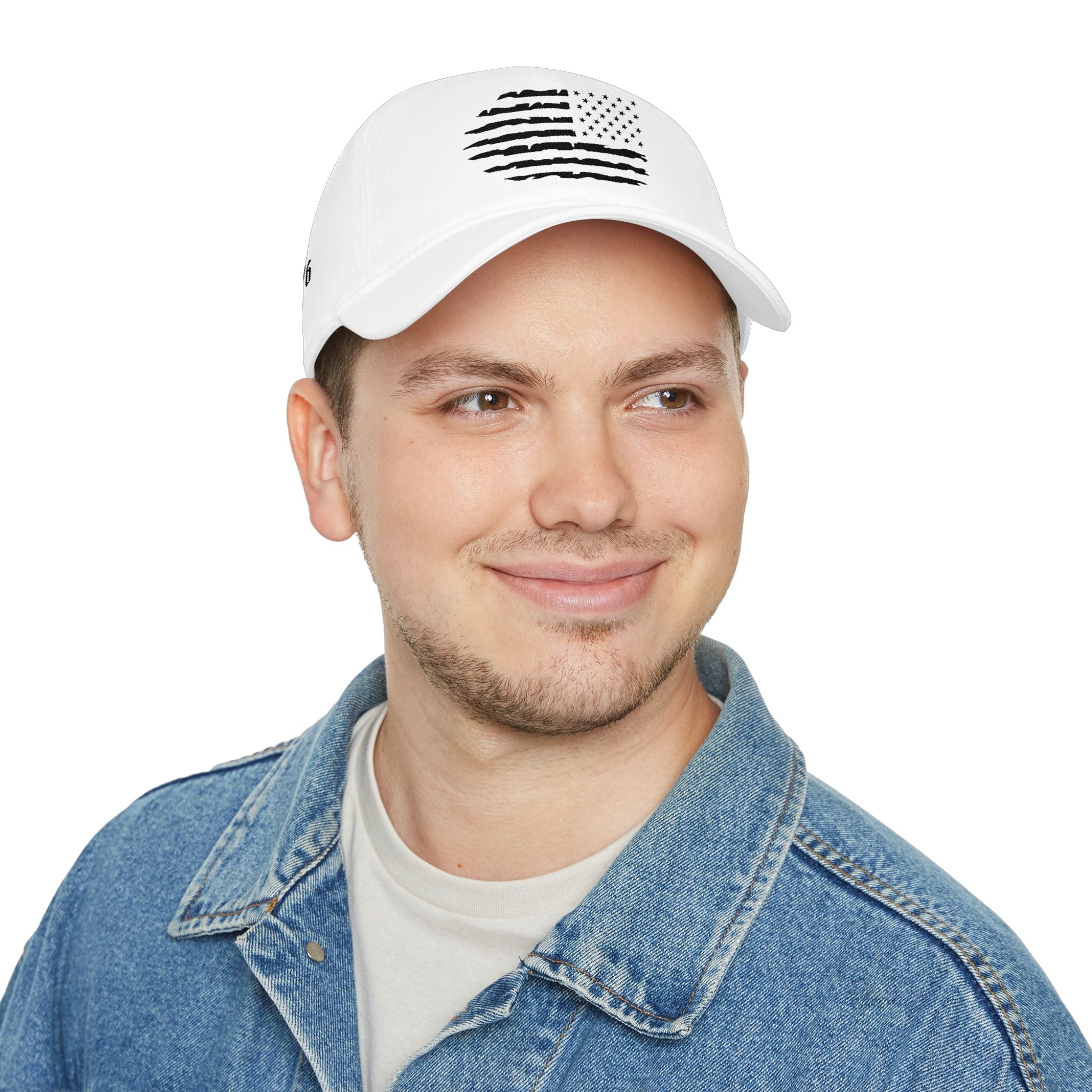 Distressed American Flag Low Profile Baseball Cap