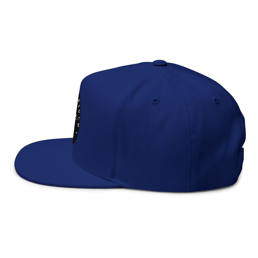 Flat Bill Cap — Whiskey River Embroidered Bee Patch Snapback