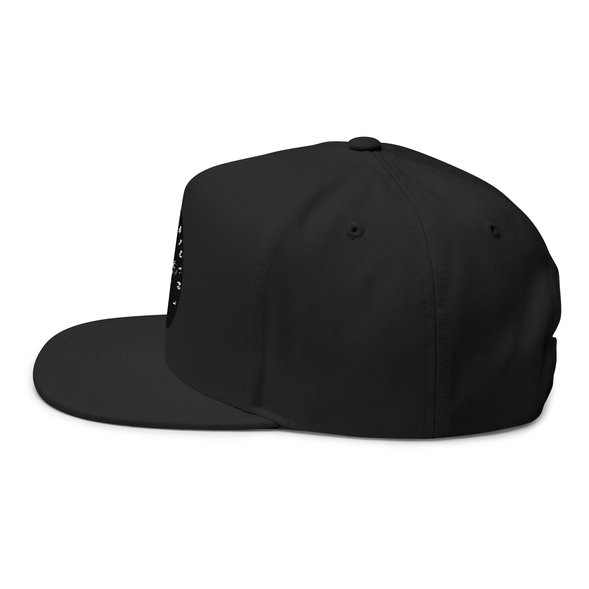 Flat Bill Cap — Whiskey River Embroidered Bee Patch Snapback