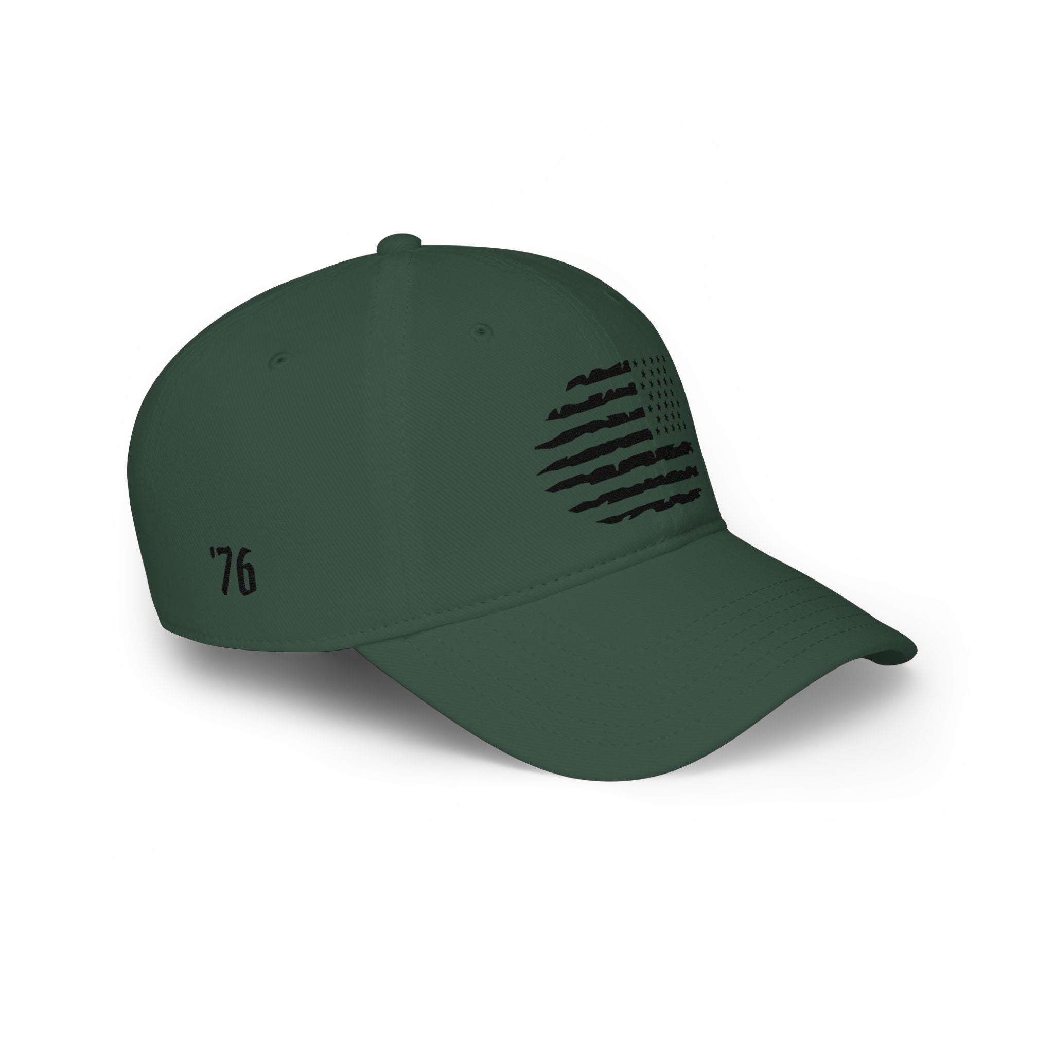 Distressed American Flag Low Profile Baseball Cap