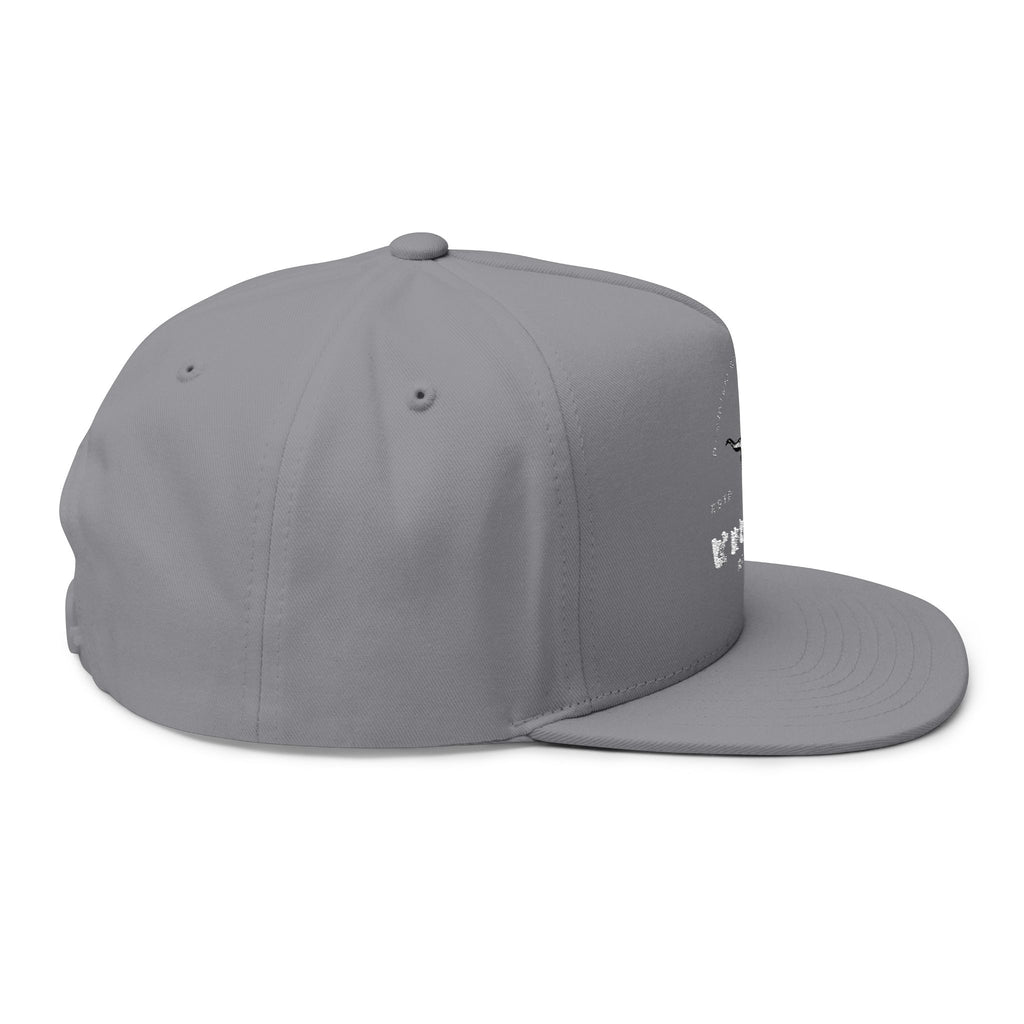 Whiskey River Embroidered Flat Bill Cap — Western Longhorn Logo Snapback