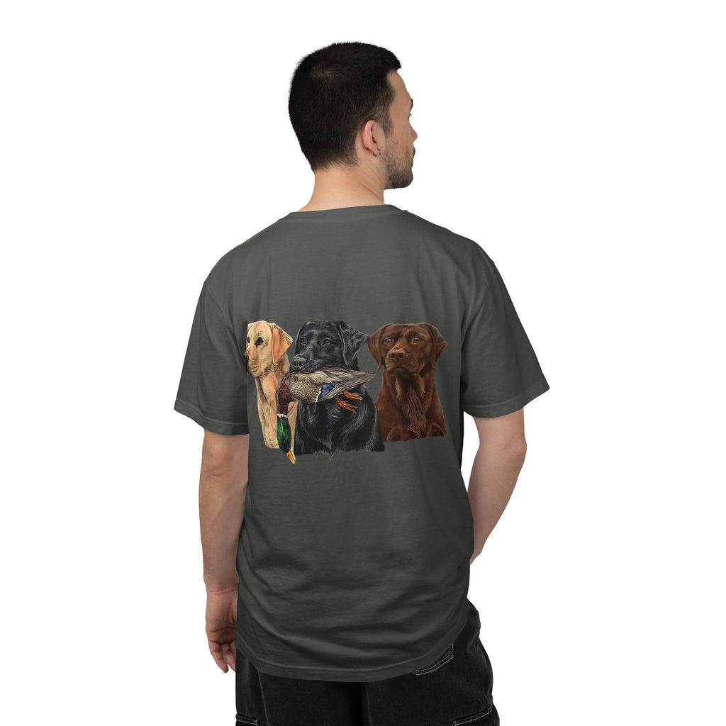 Dog Pack T‑Shirt — (Corona) Hunting Labrador Trio Graphic Tee