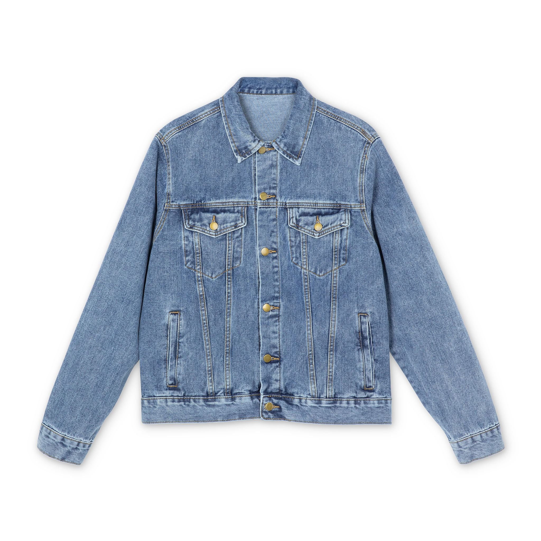 Classic Men's Denim Jacket — Light Wash Trucker Jacket